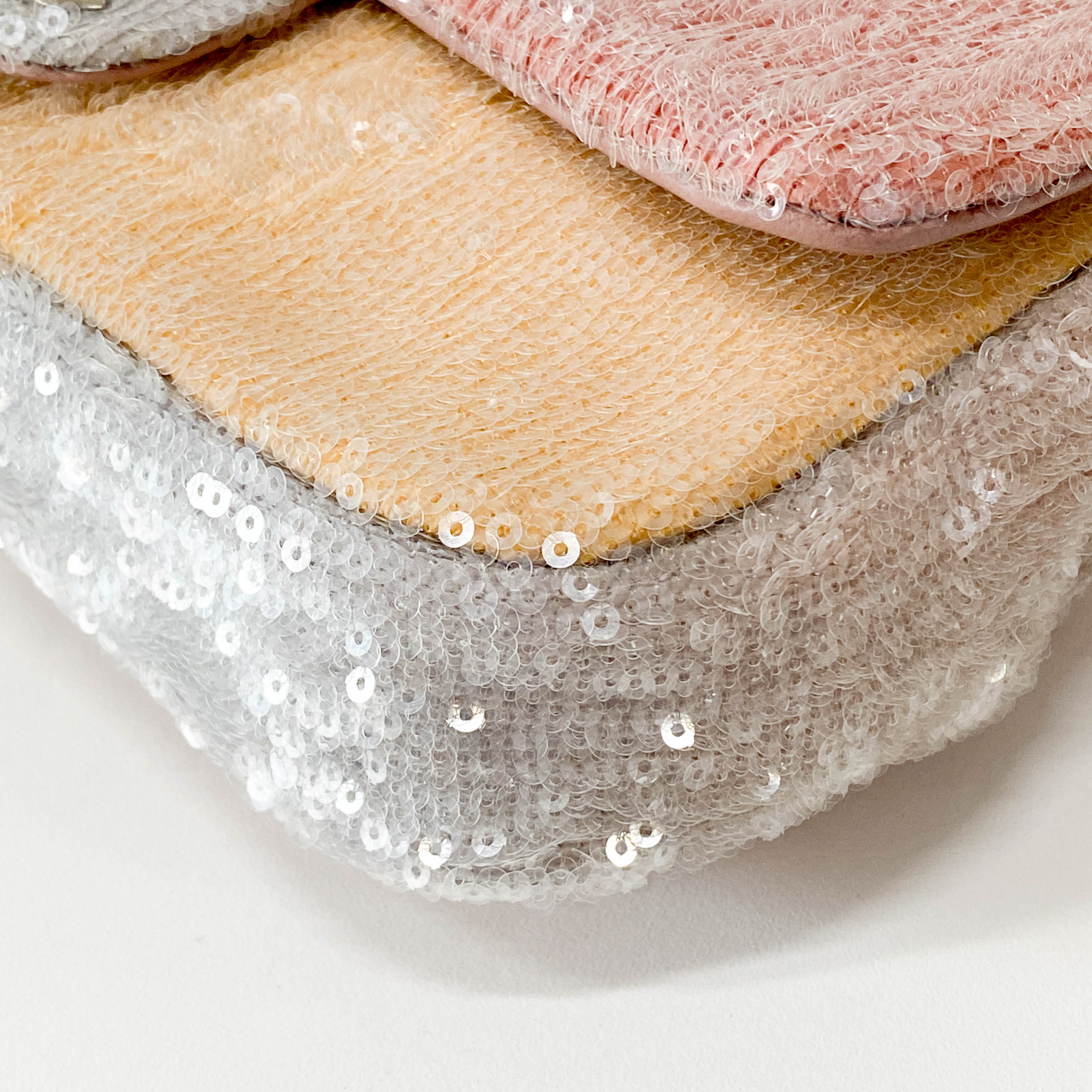 Waterfall Small Single Flap Double Chain Strap Multi-colour Sequin Bag