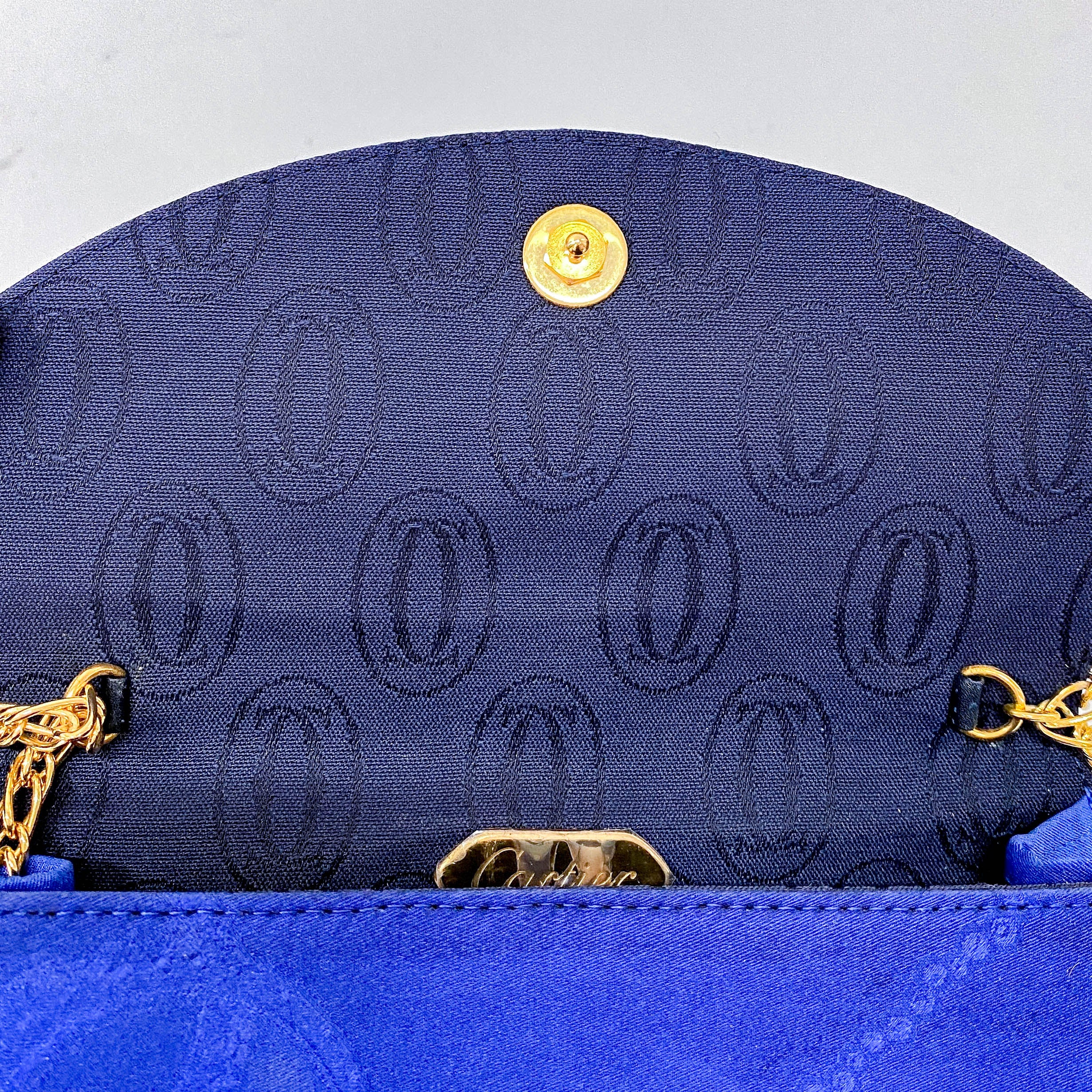 Mini Blue Floral Silk Shoulder Bag