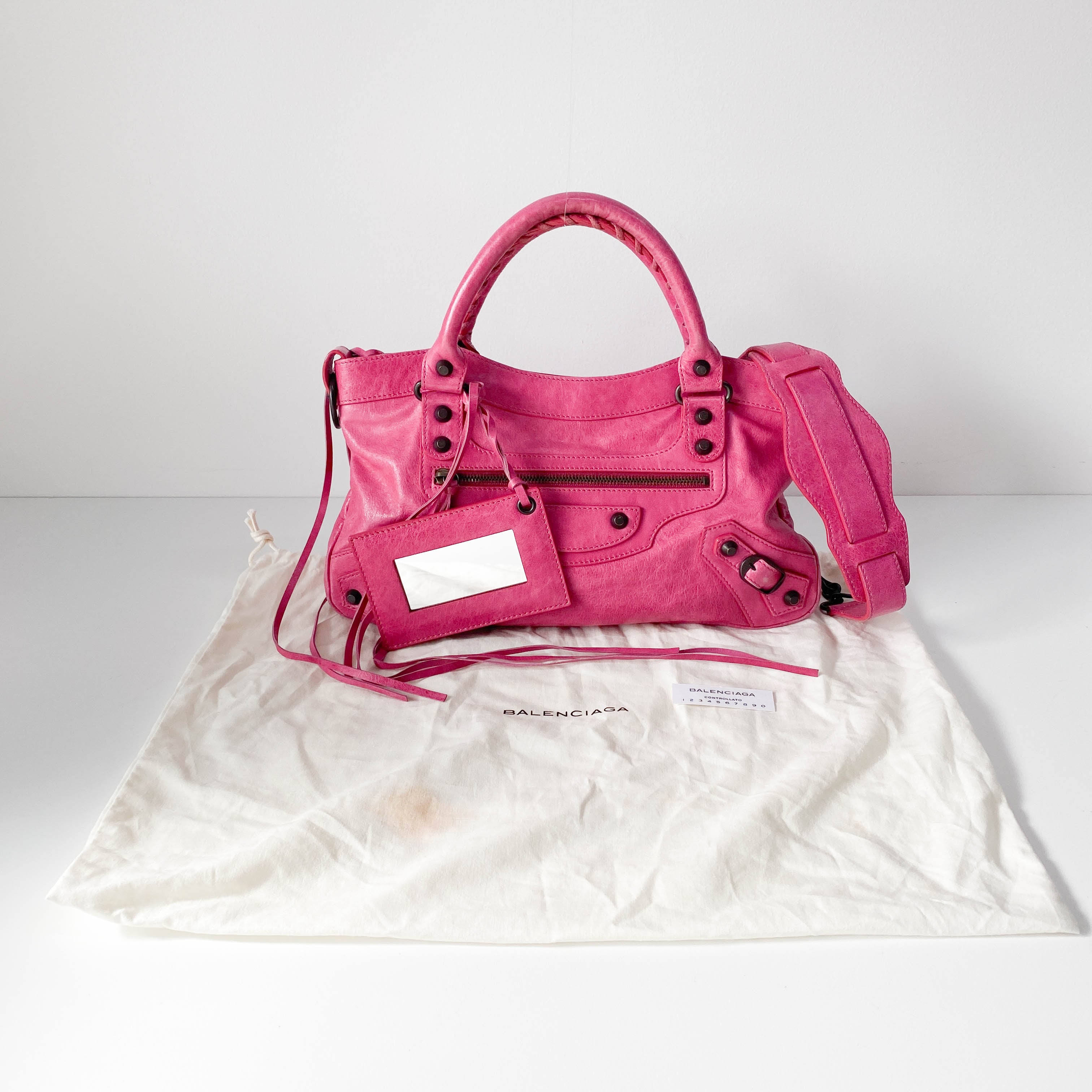 Le City Pink Leather Bag