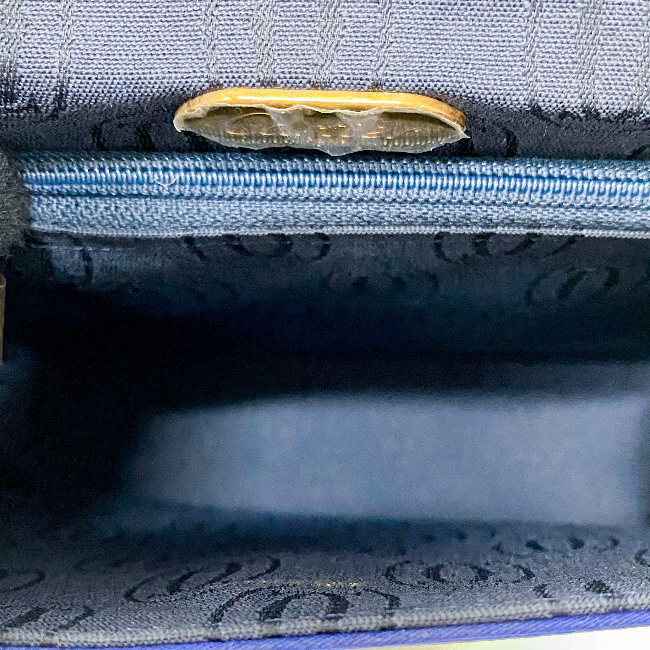 Mini Blue Floral Silk Shoulder Bag