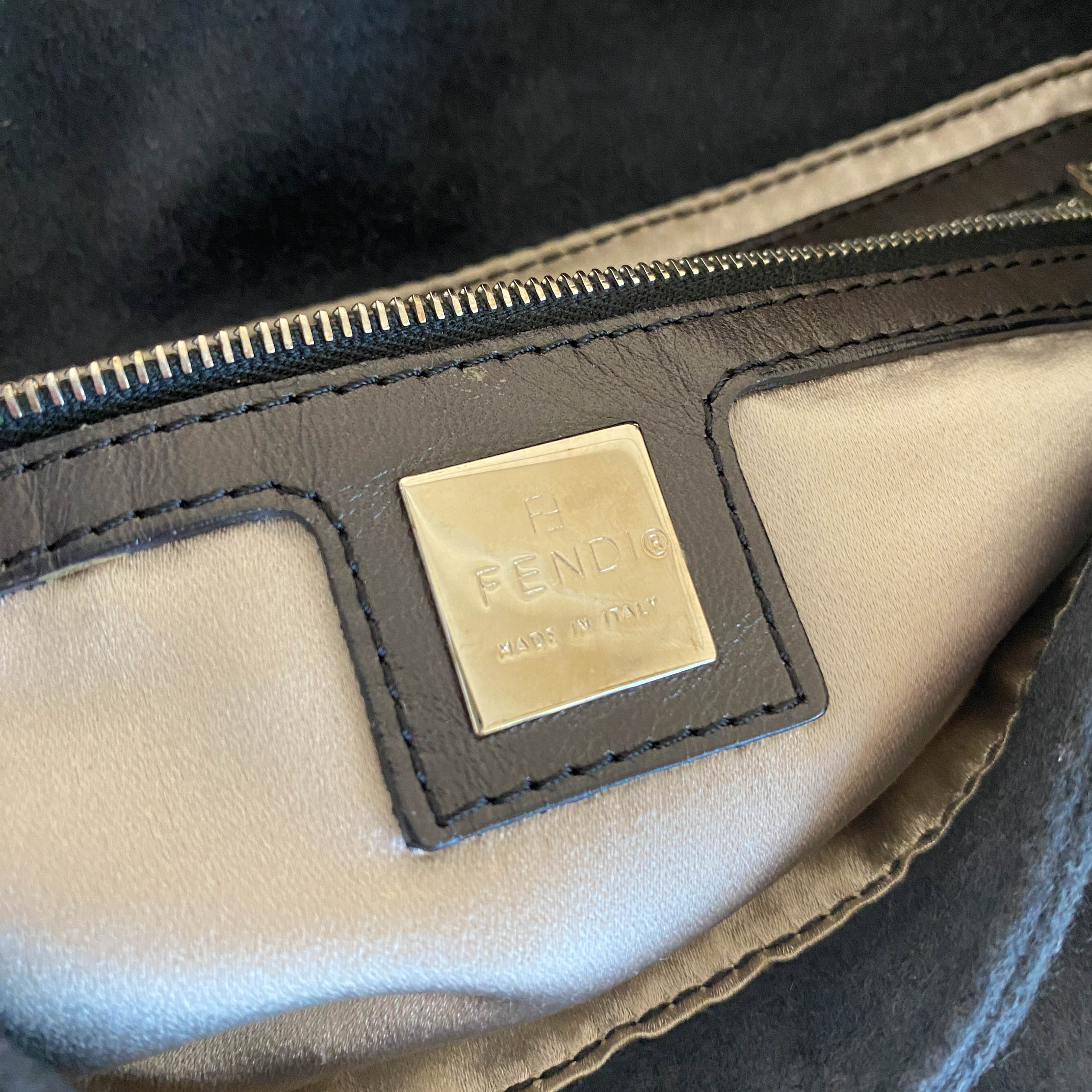 Baguette Black Cashmere and Pony Hair with Multi Colour Beaded Shoulder Bag