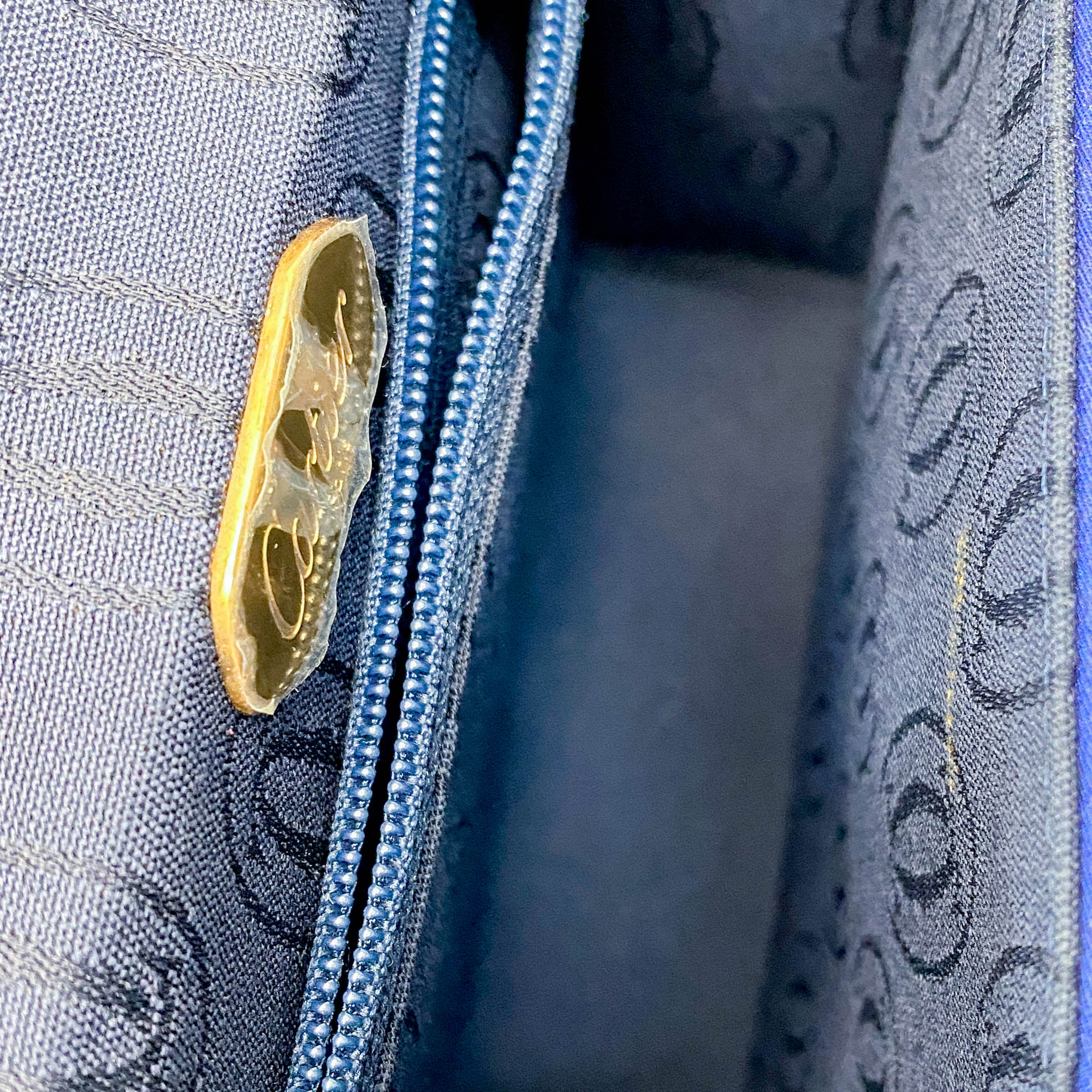 Mini Blue Floral Silk Shoulder Bag