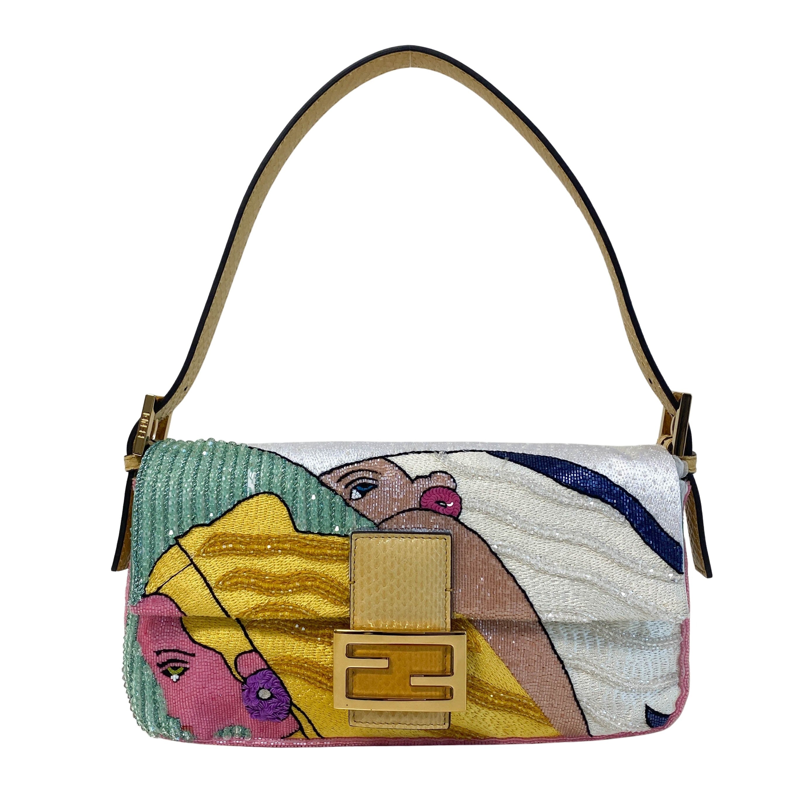 Limited Edition Baguette Antonio Lopez Embroidery Beads Shoulder Bag