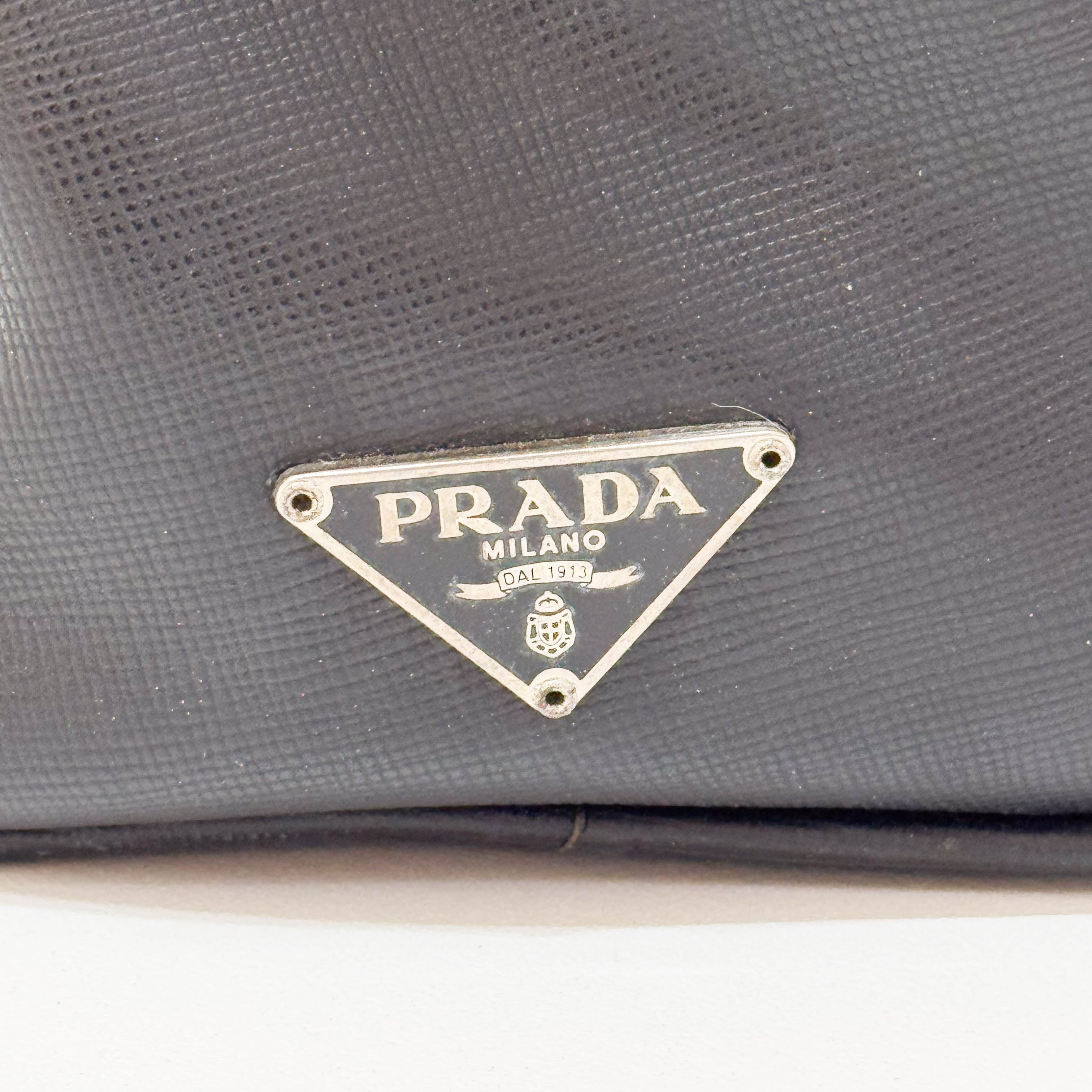 Mini Boston Black Saffiano Bag