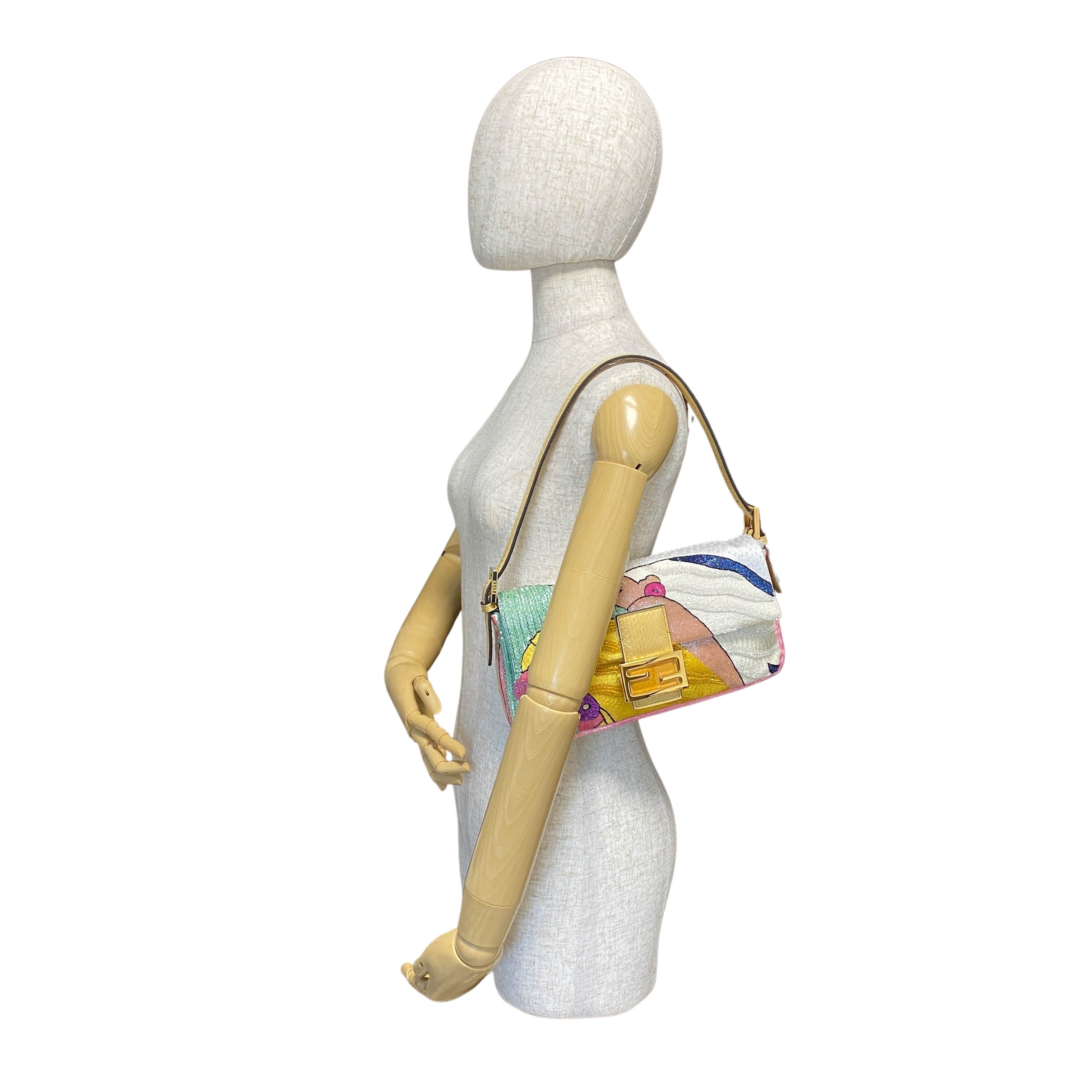 Limited Edition Baguette Antonio Lopez Embroidery Beads Shoulder Bag