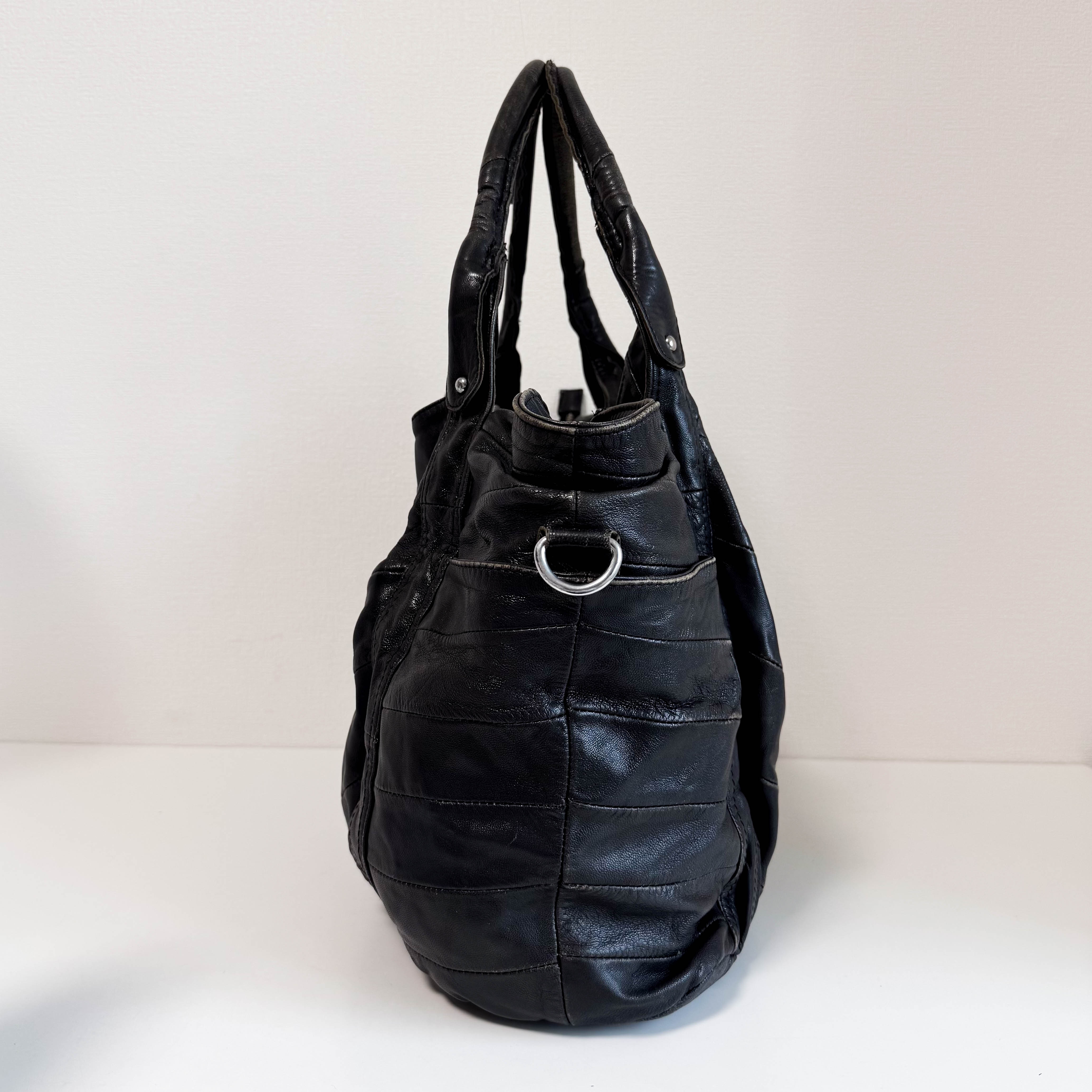 Archive Black Leather Totes