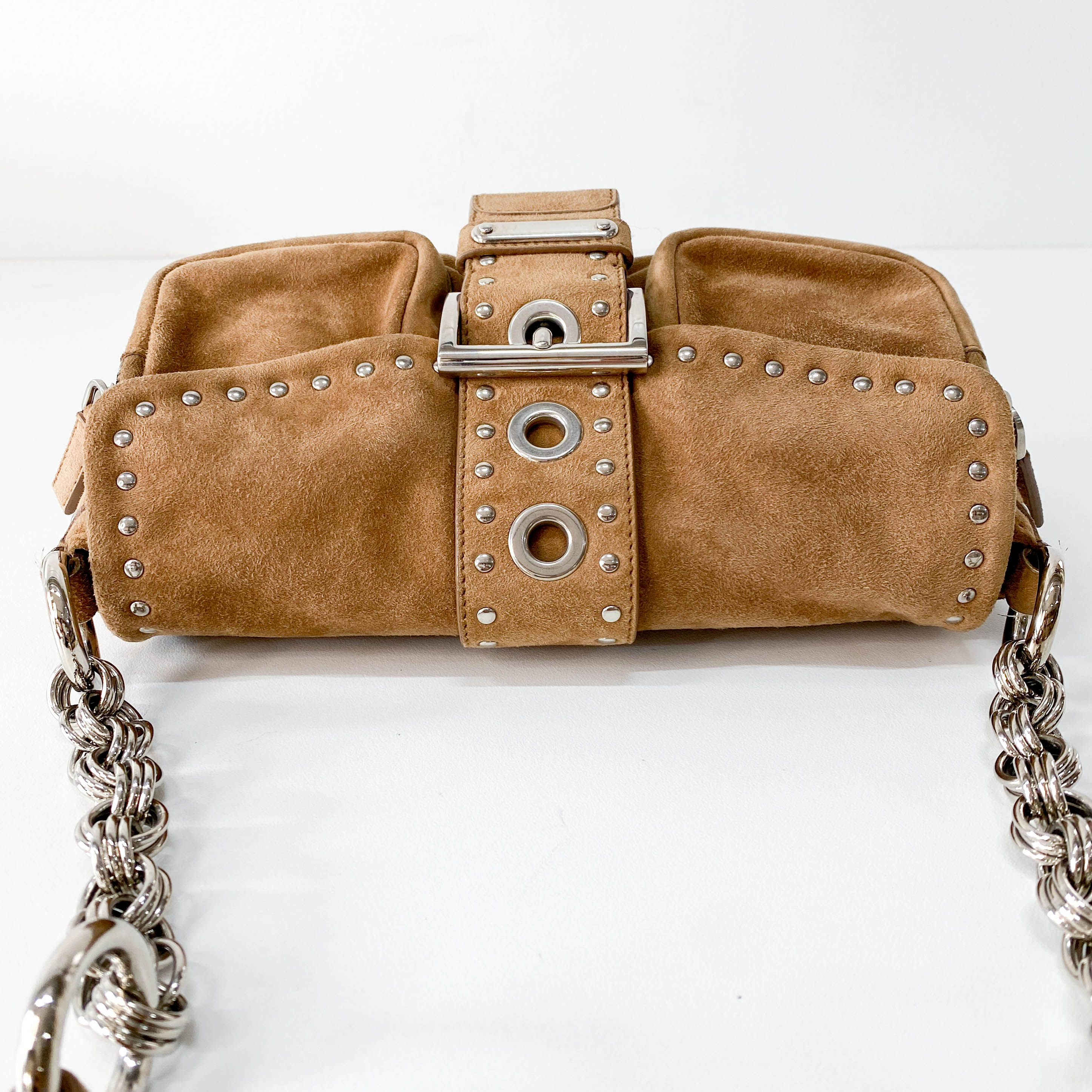 Brown Suede Shoulder Bag