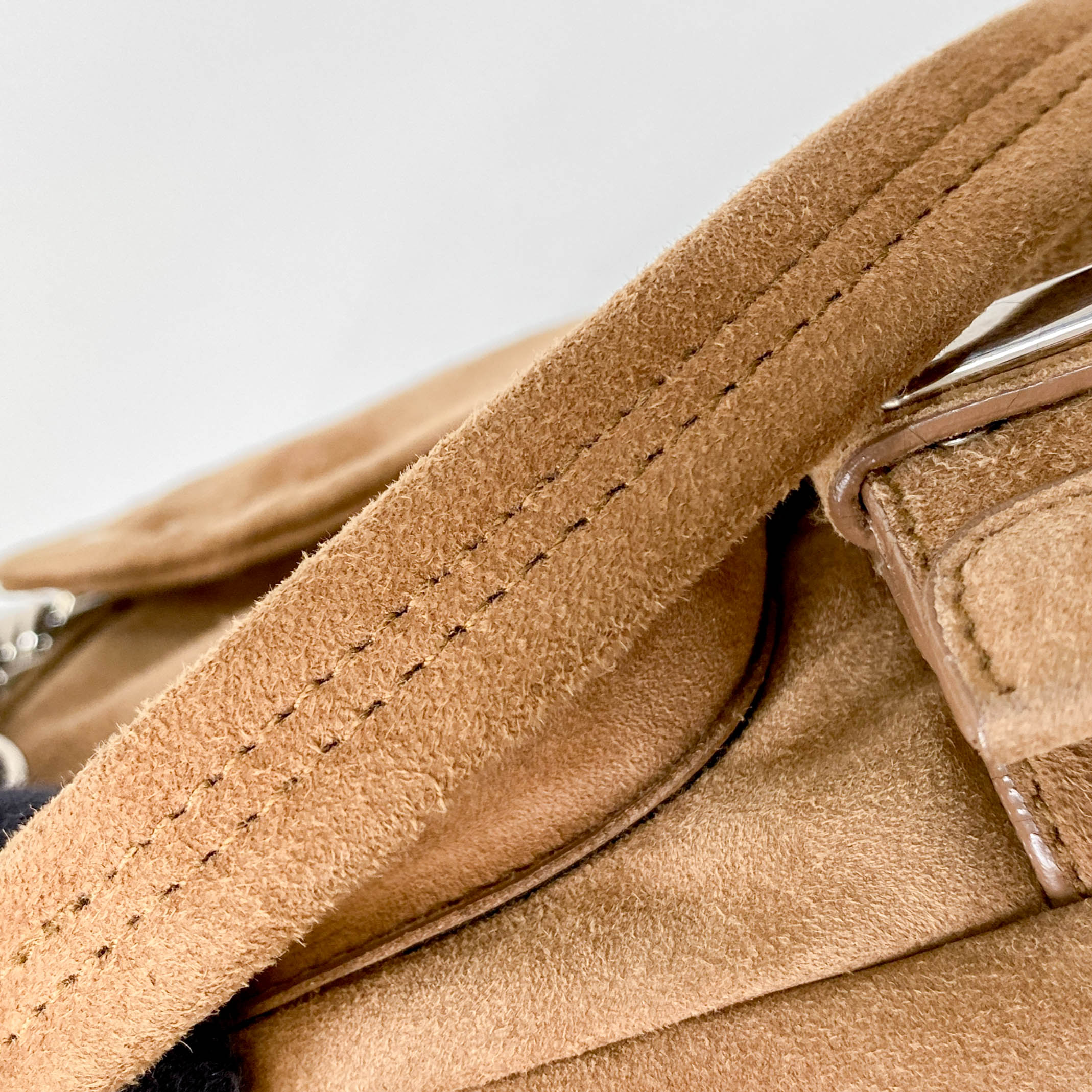 Brown Suede Shoulder Bag