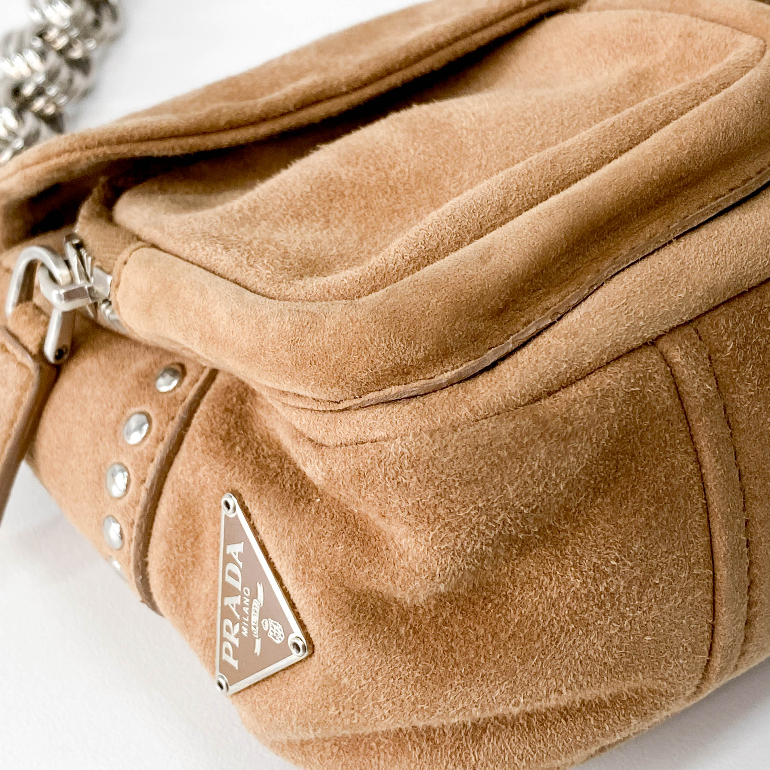 Brown Suede Shoulder Bag