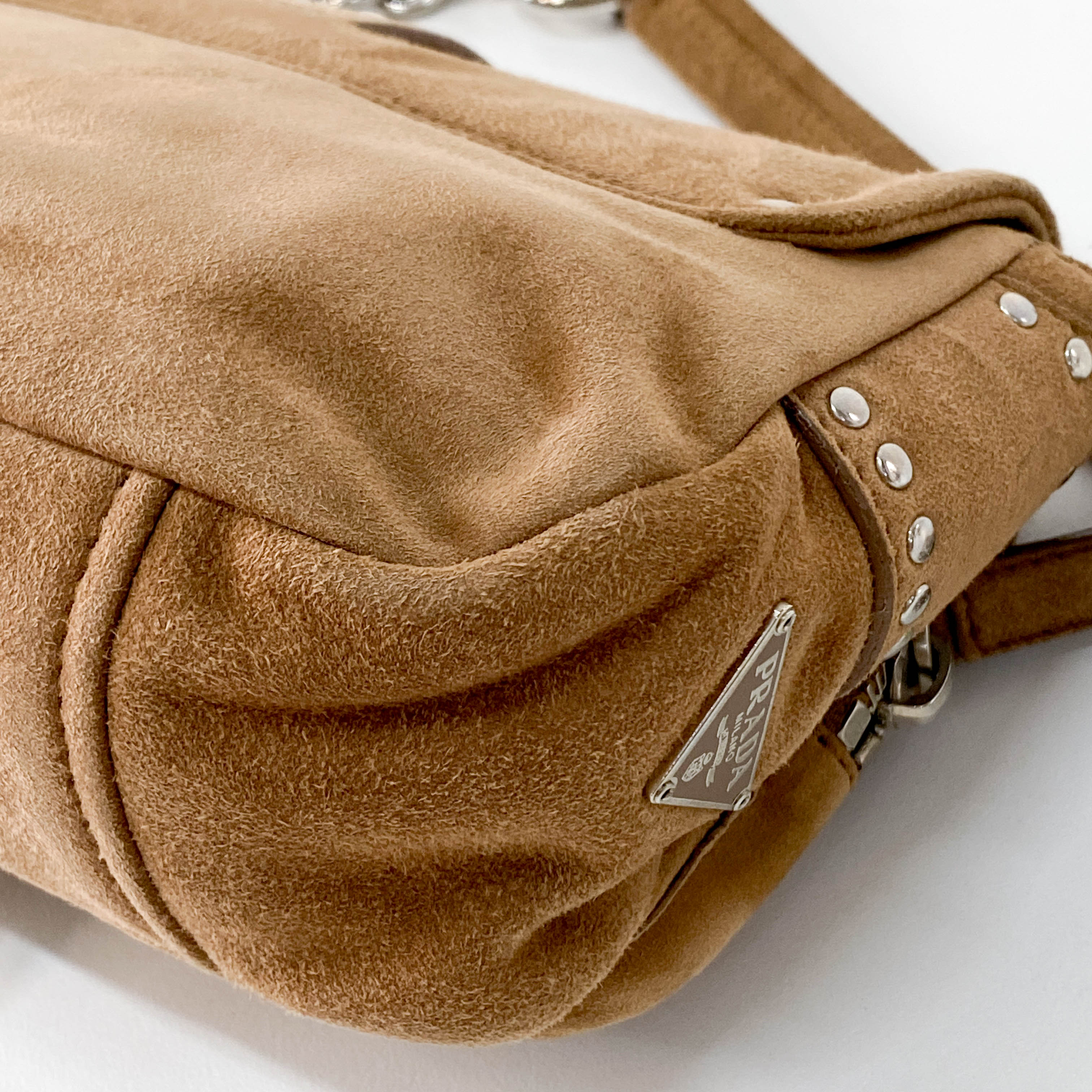 Brown Suede Shoulder Bag