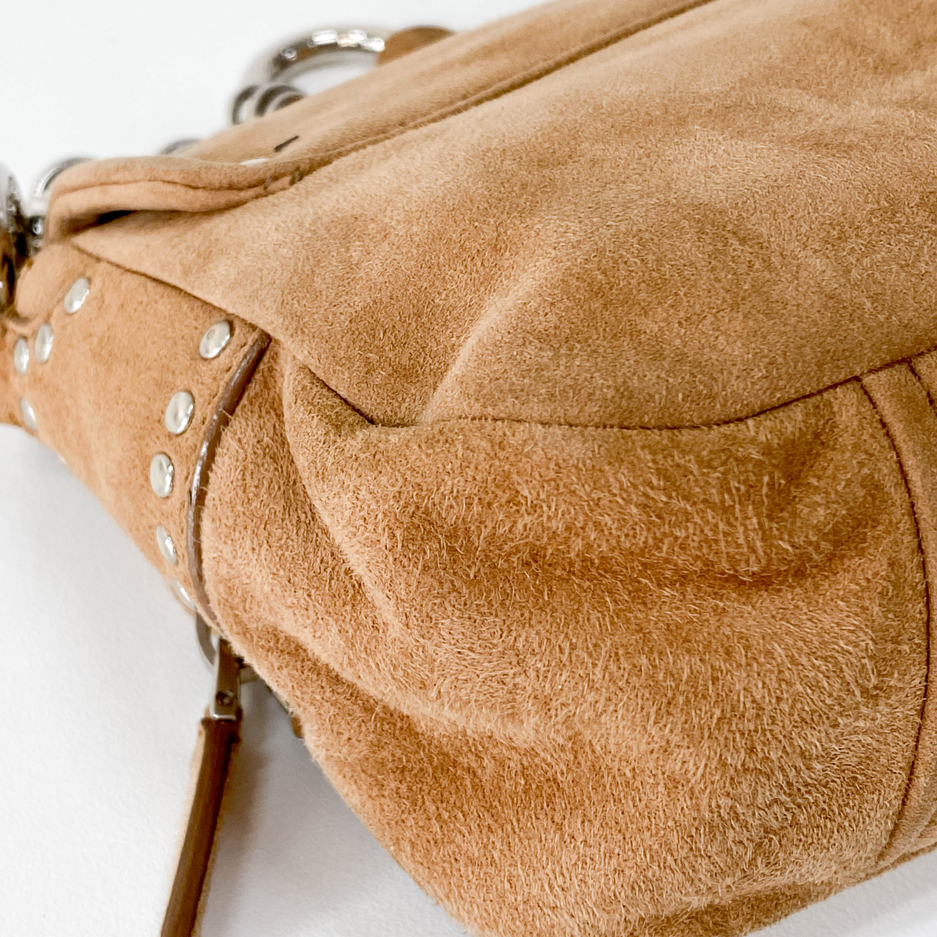 Brown Suede Shoulder Bag