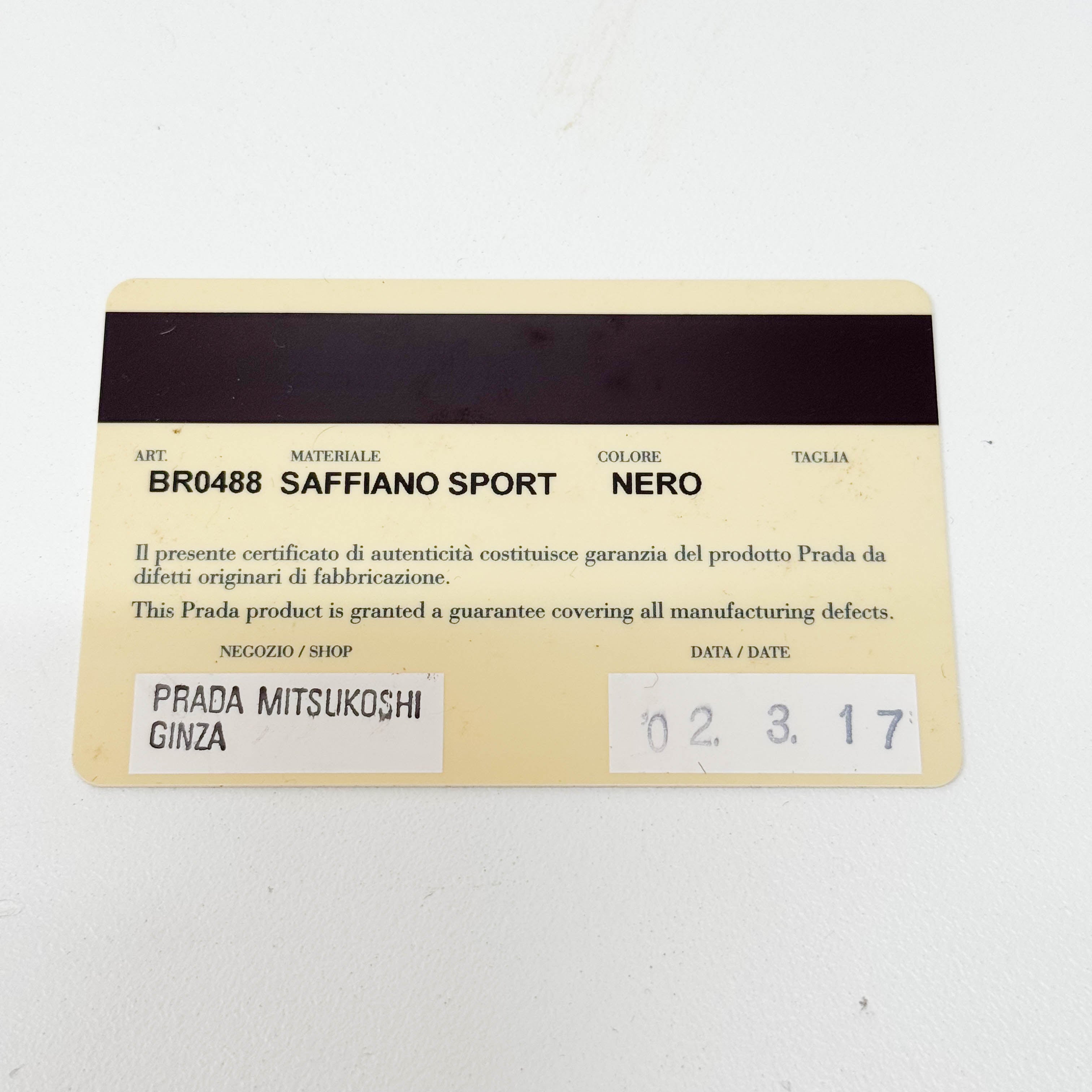 Mini Boston Black Saffiano Bag