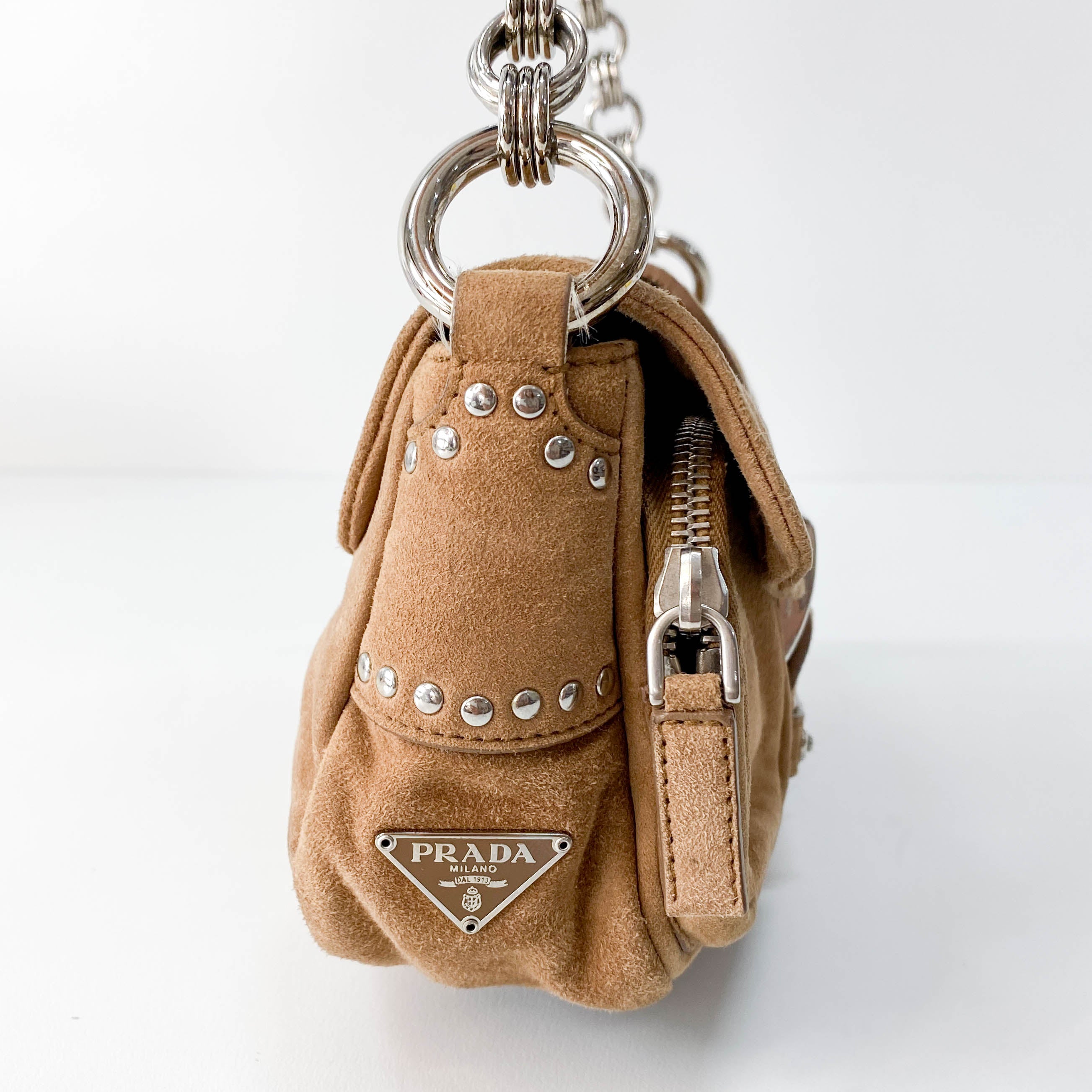 Brown Suede Shoulder Bag