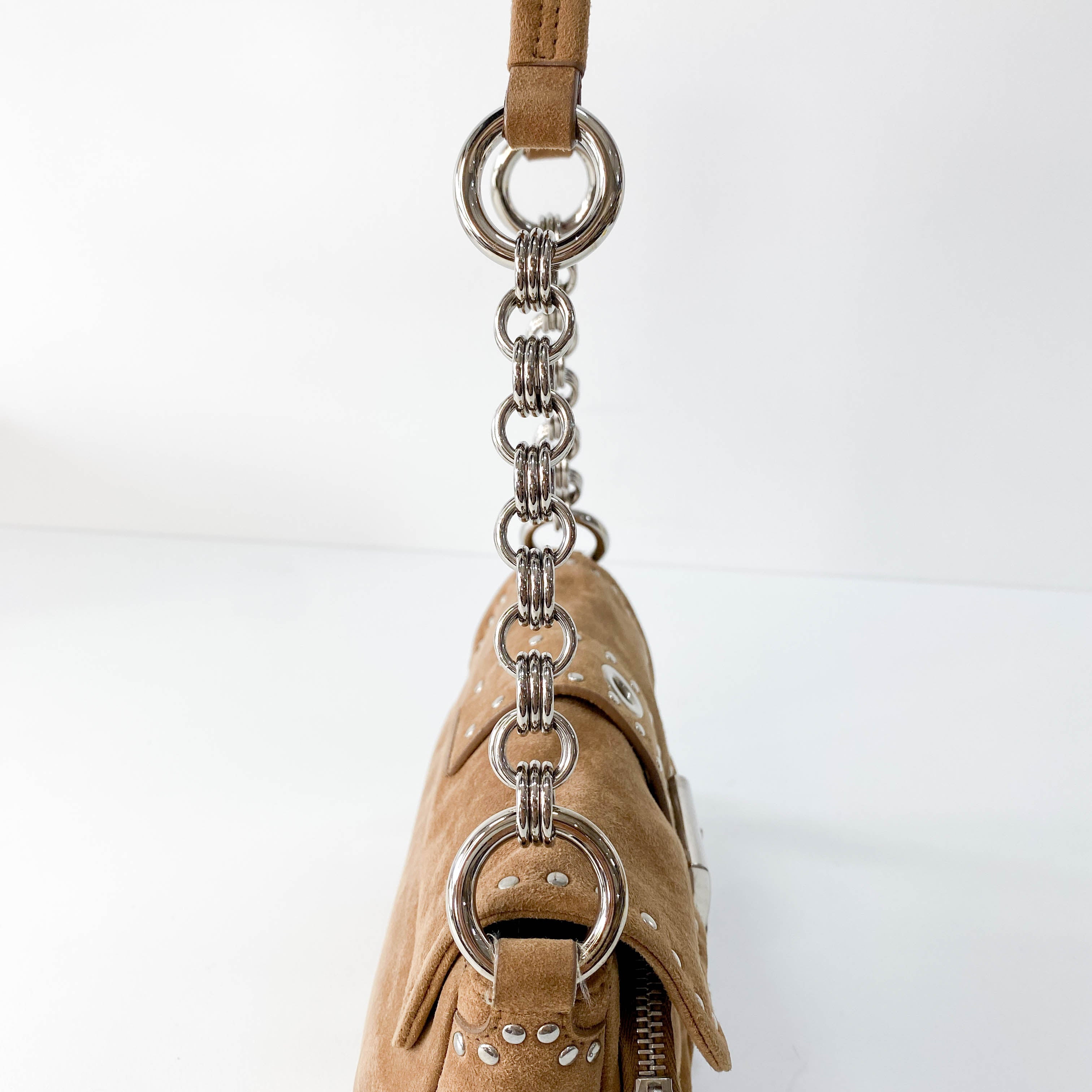 Brown Suede Shoulder Bag