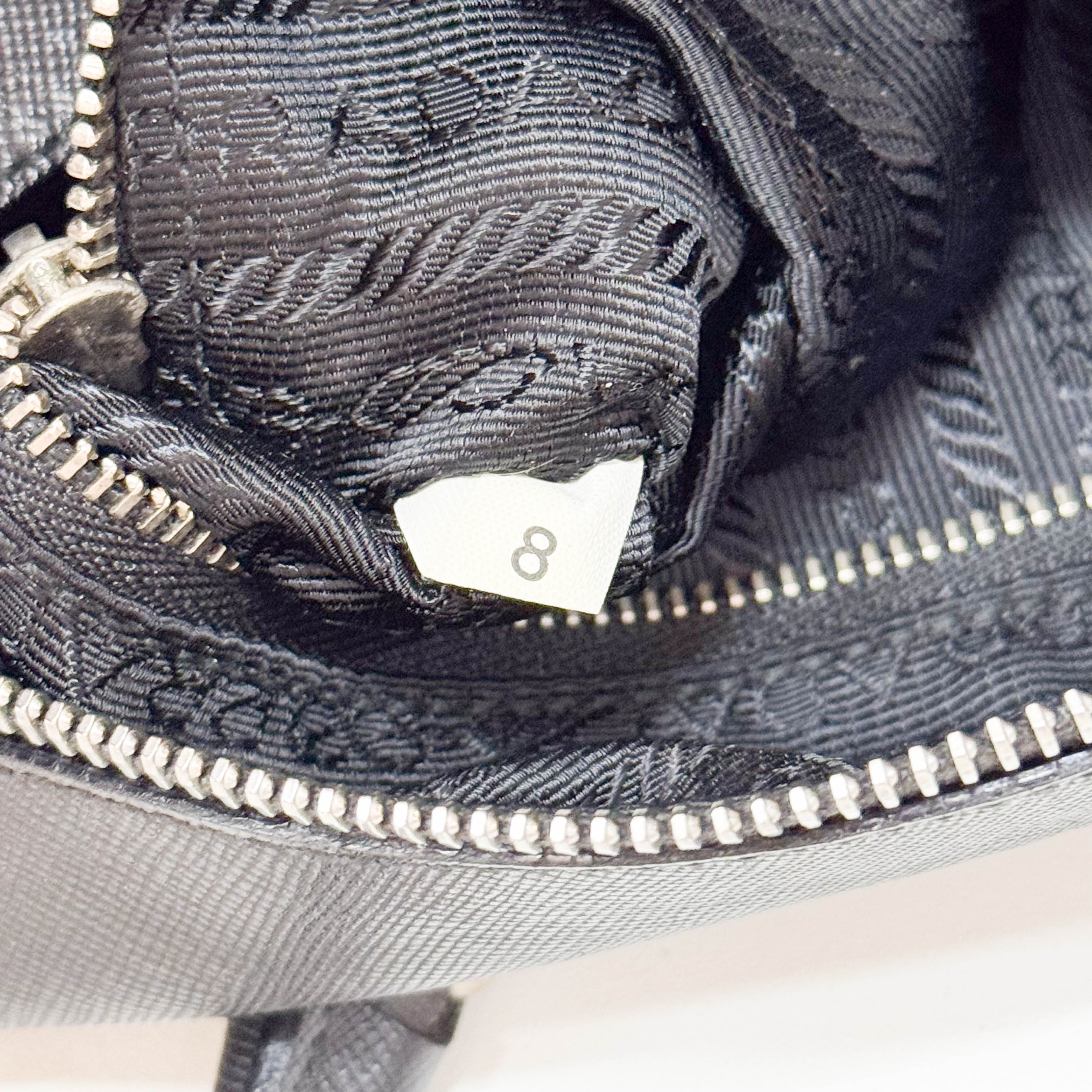 Mini Boston Black Saffiano Bag