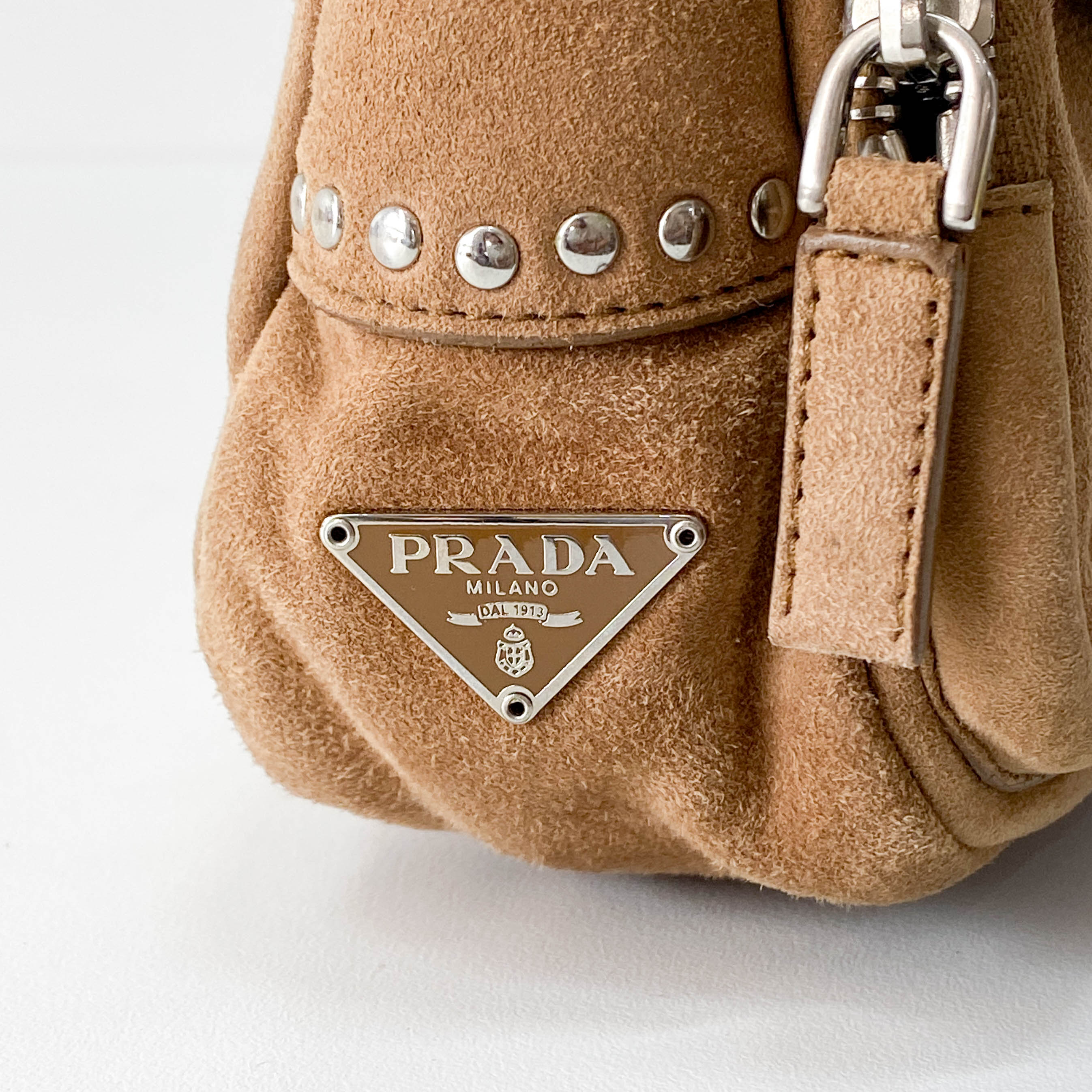Brown Suede Shoulder Bag