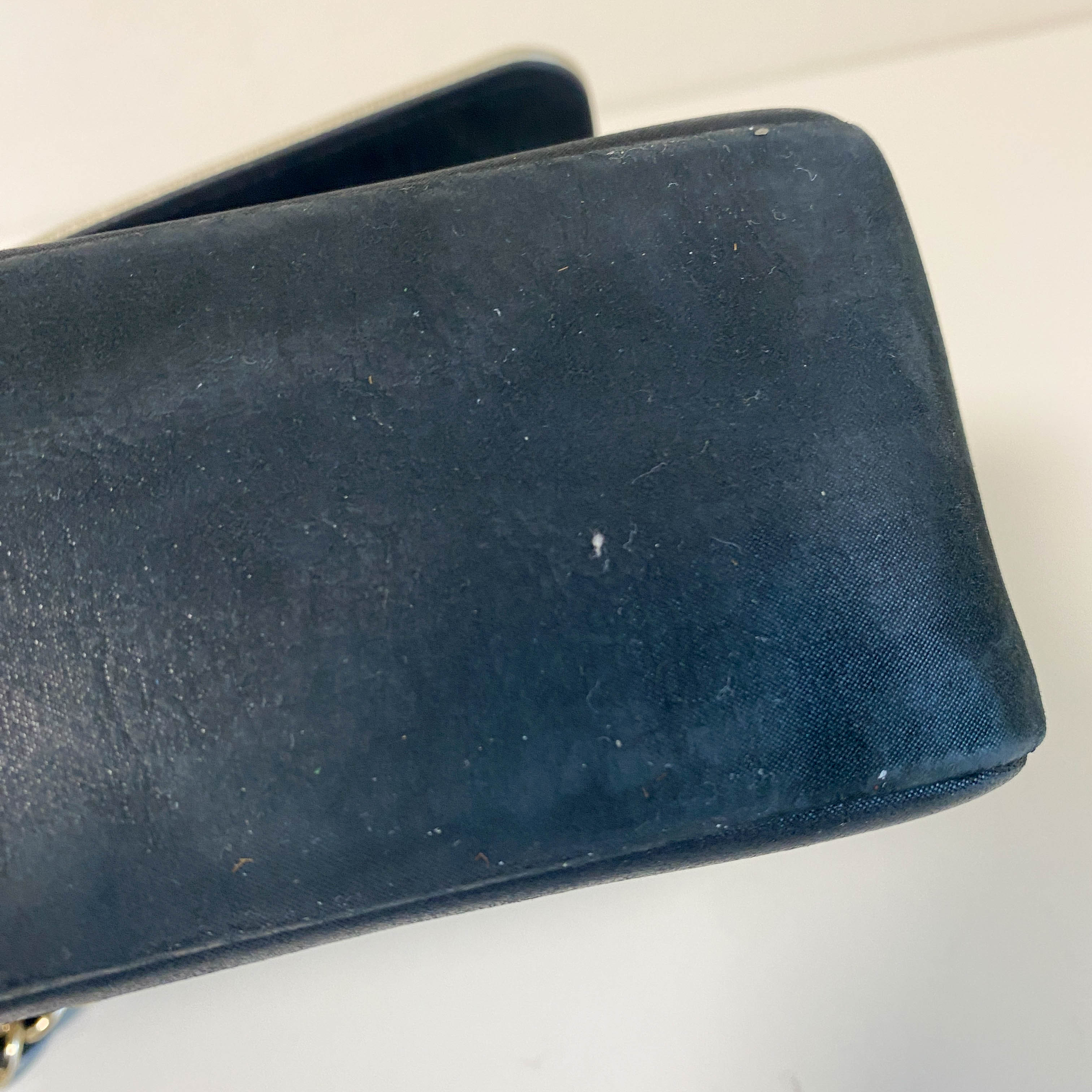 Timeless Classic Flap 25 Gold Calf and Black Leather Chain Shoulder Bag