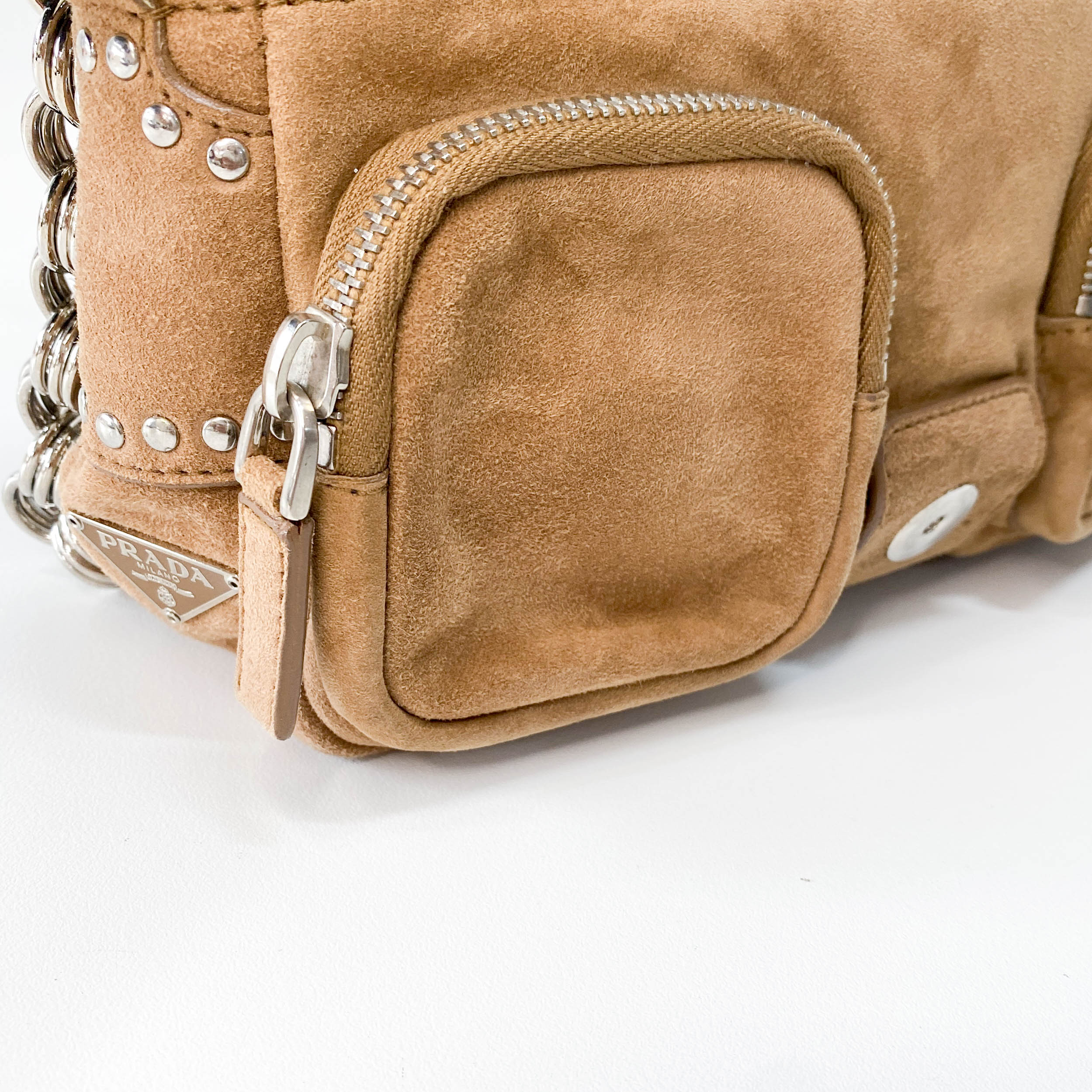 Brown Suede Shoulder Bag