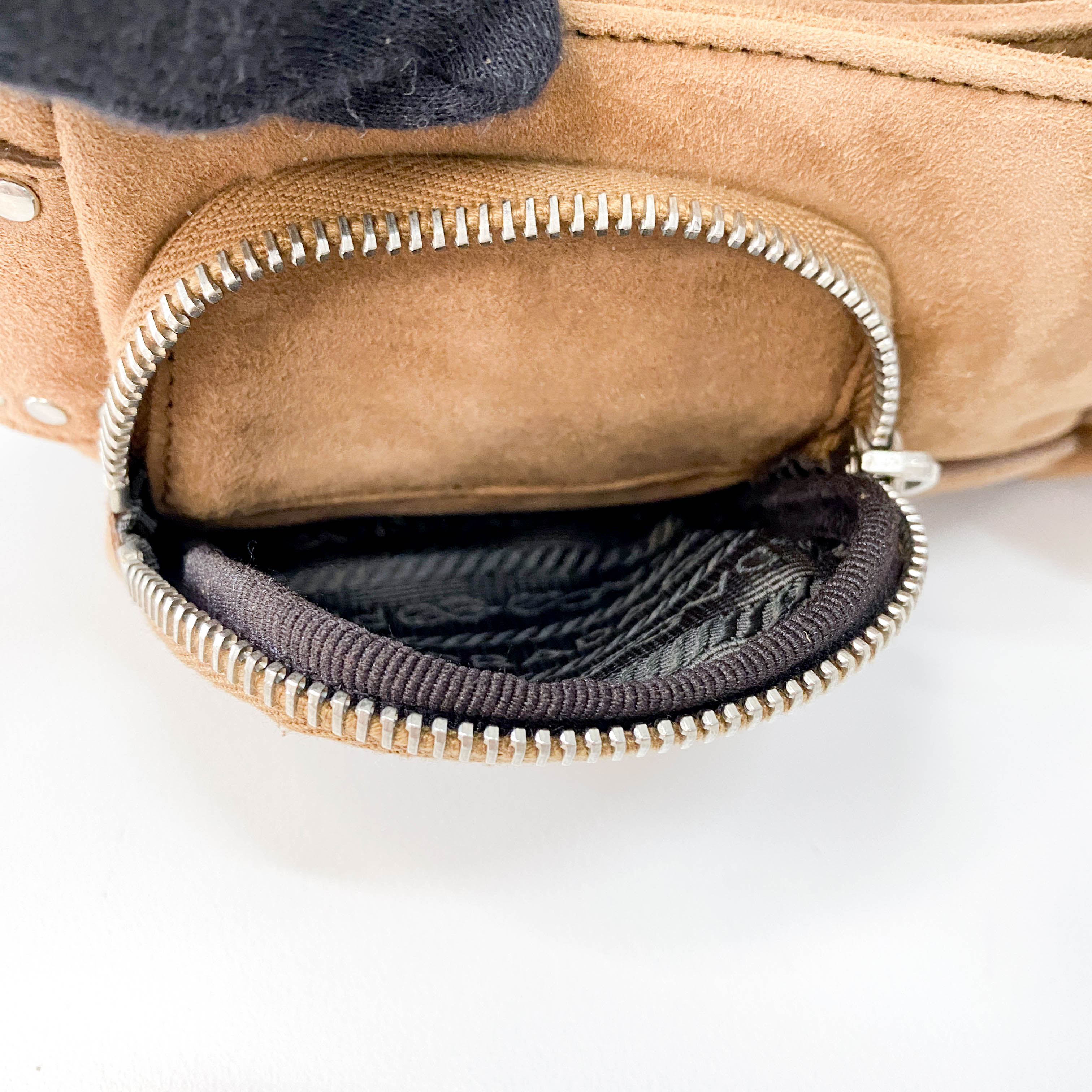 Brown Suede Shoulder Bag