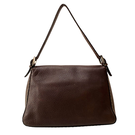 Mamma Baguette Brown Leather Shoulder Bag
