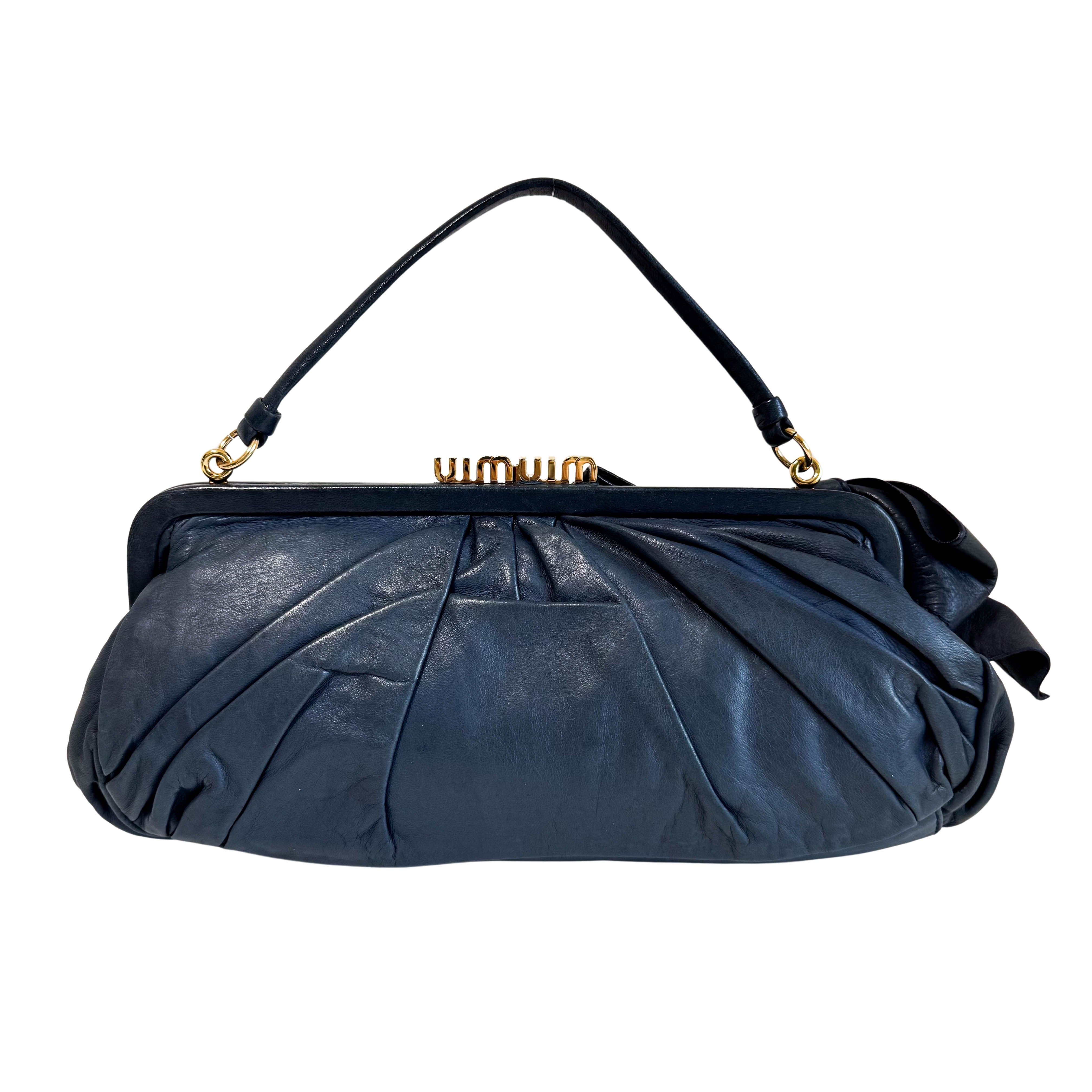 Archive Navy Leather Hobo Shoulder Bag