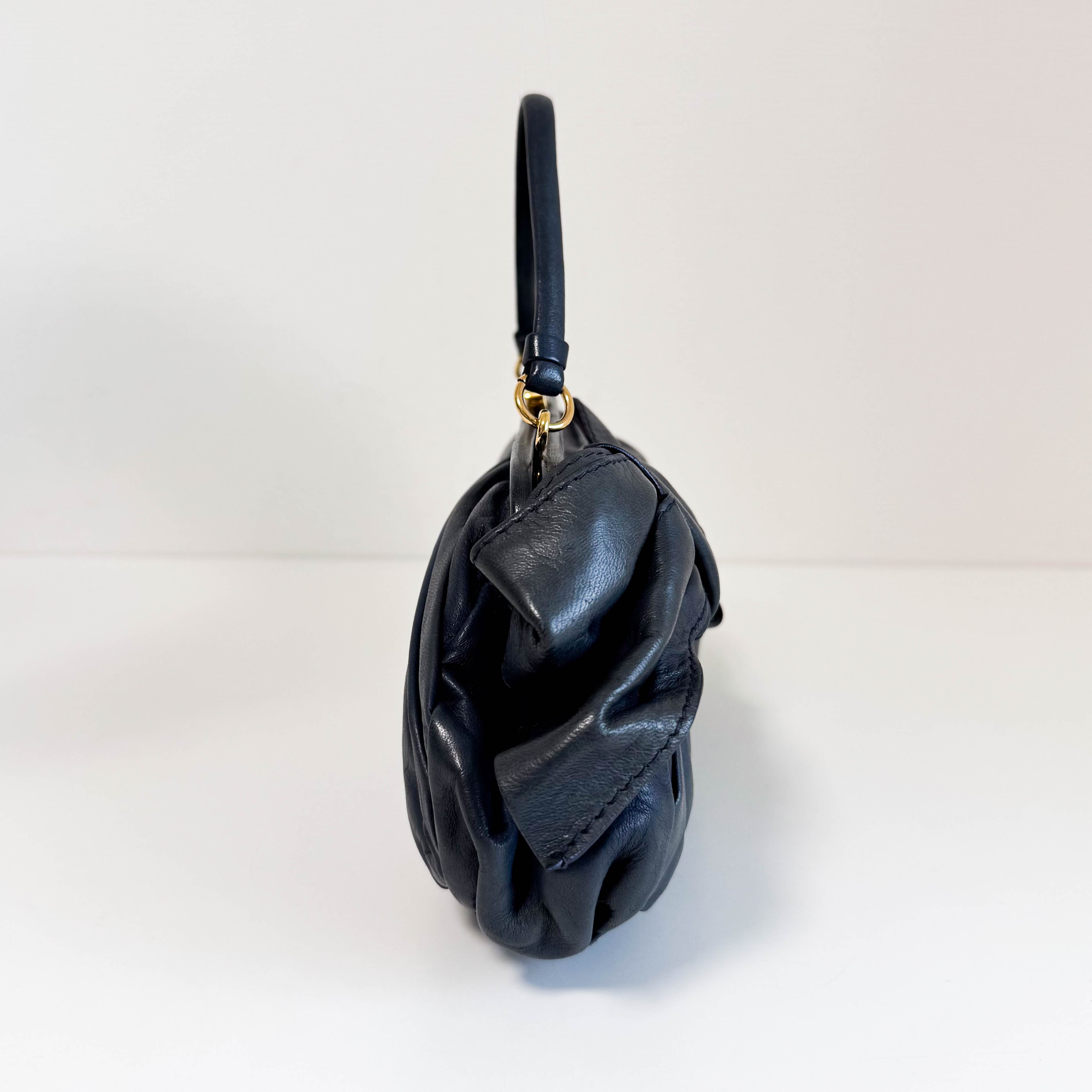 Archive Navy Leather Hobo Shoulder Bag