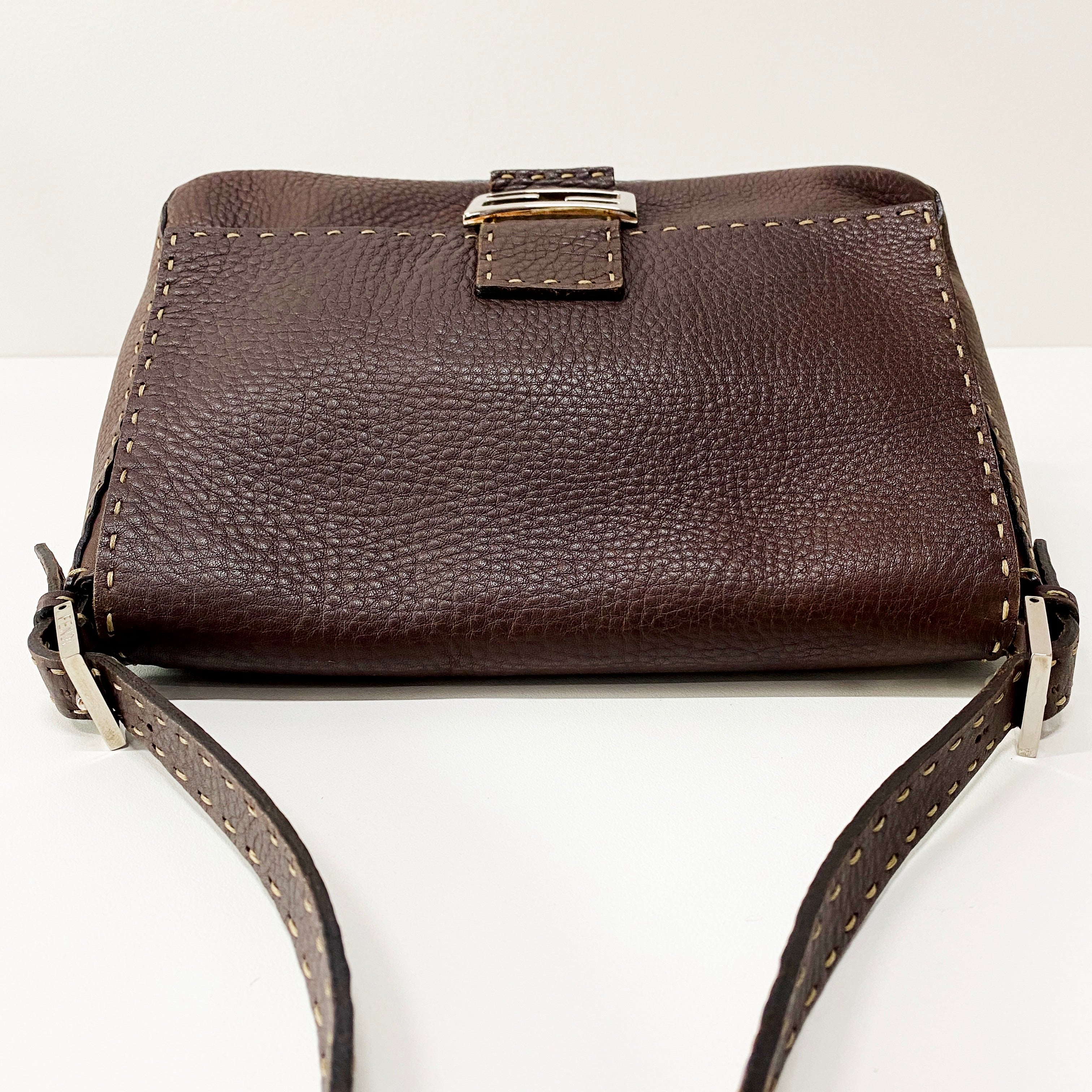 Mamma Baguette Brown Leather Shoulder Bag