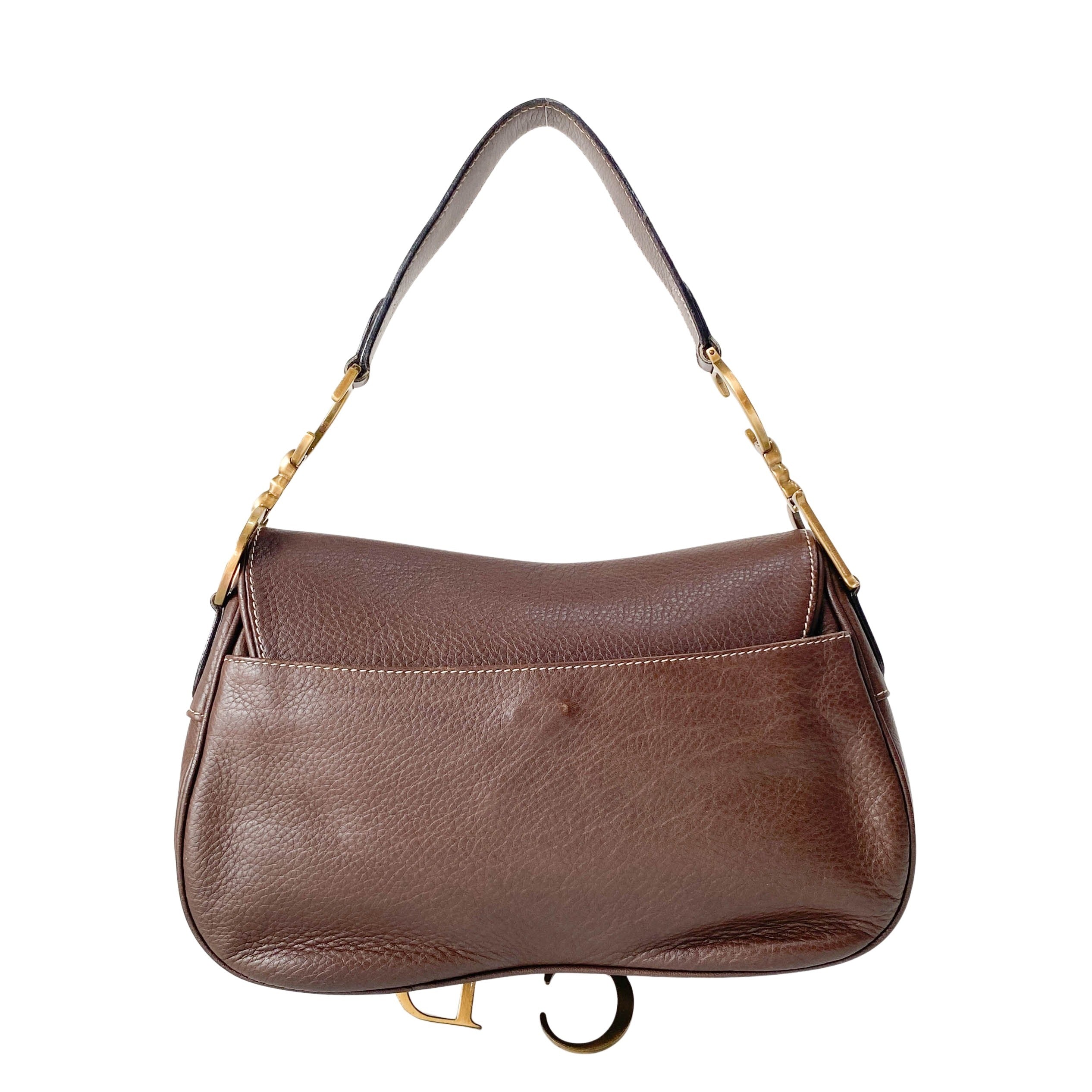 Double Saddle Brown Bag