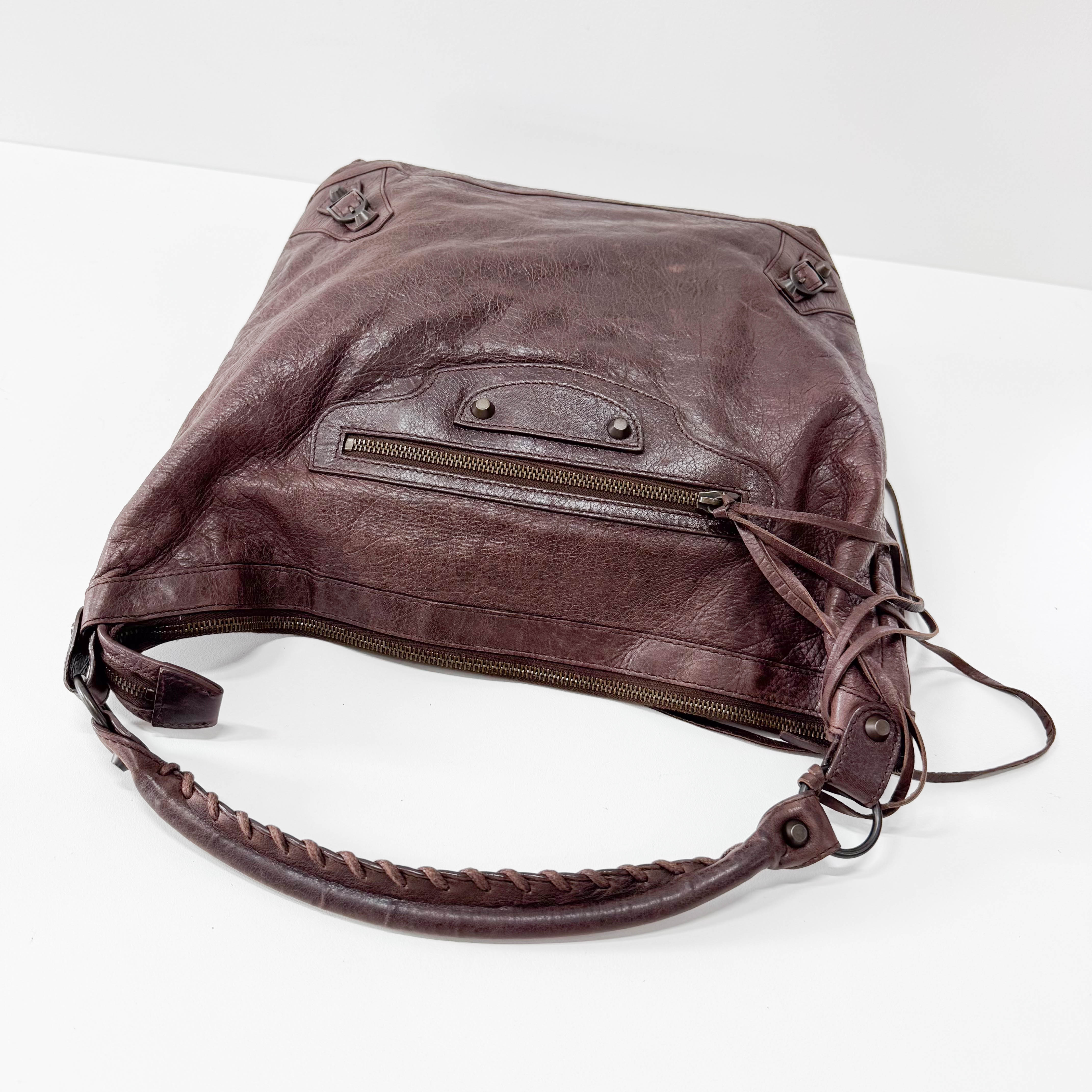 The Day Brown Leather Tote Shoulder Bag