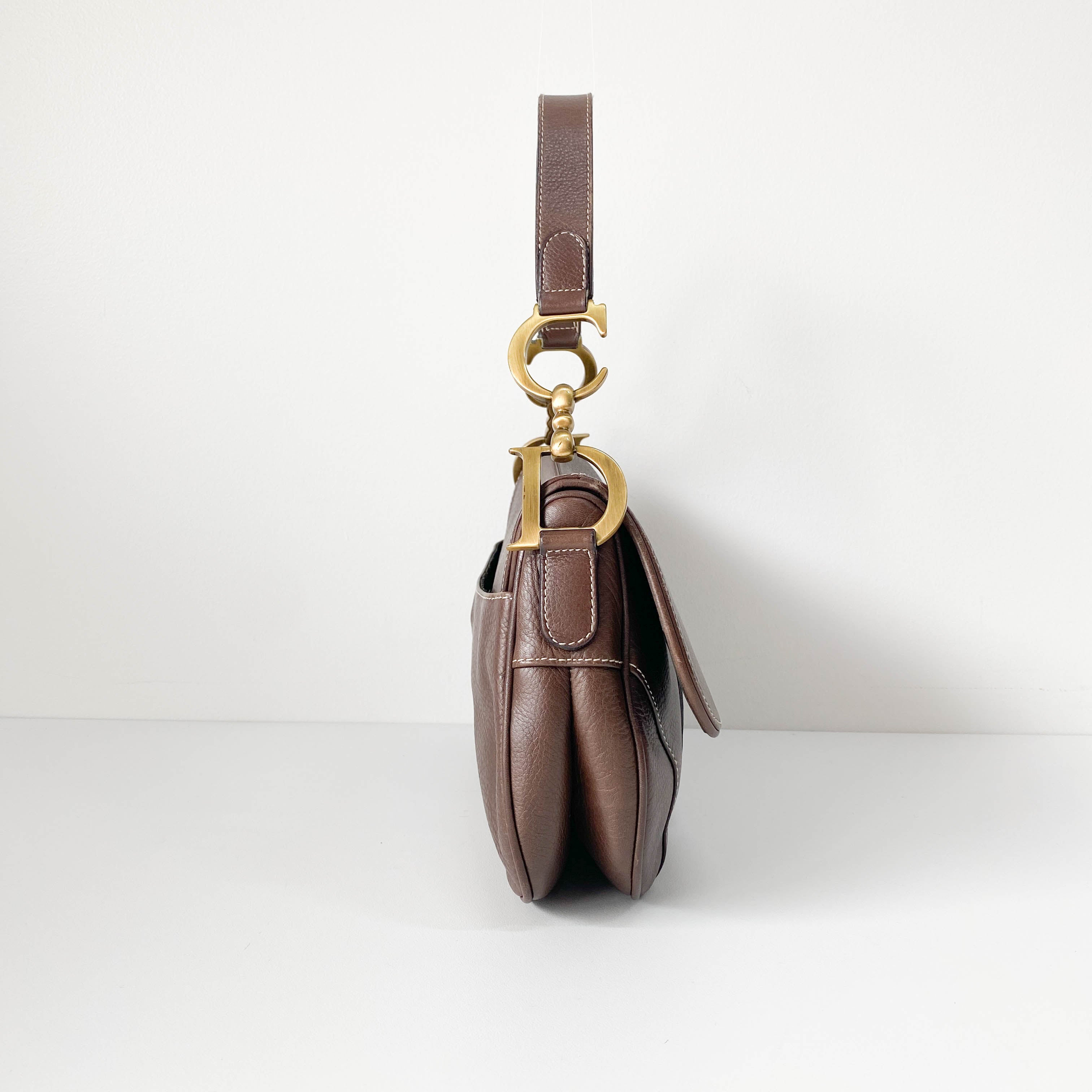 Double Saddle Brown Bag