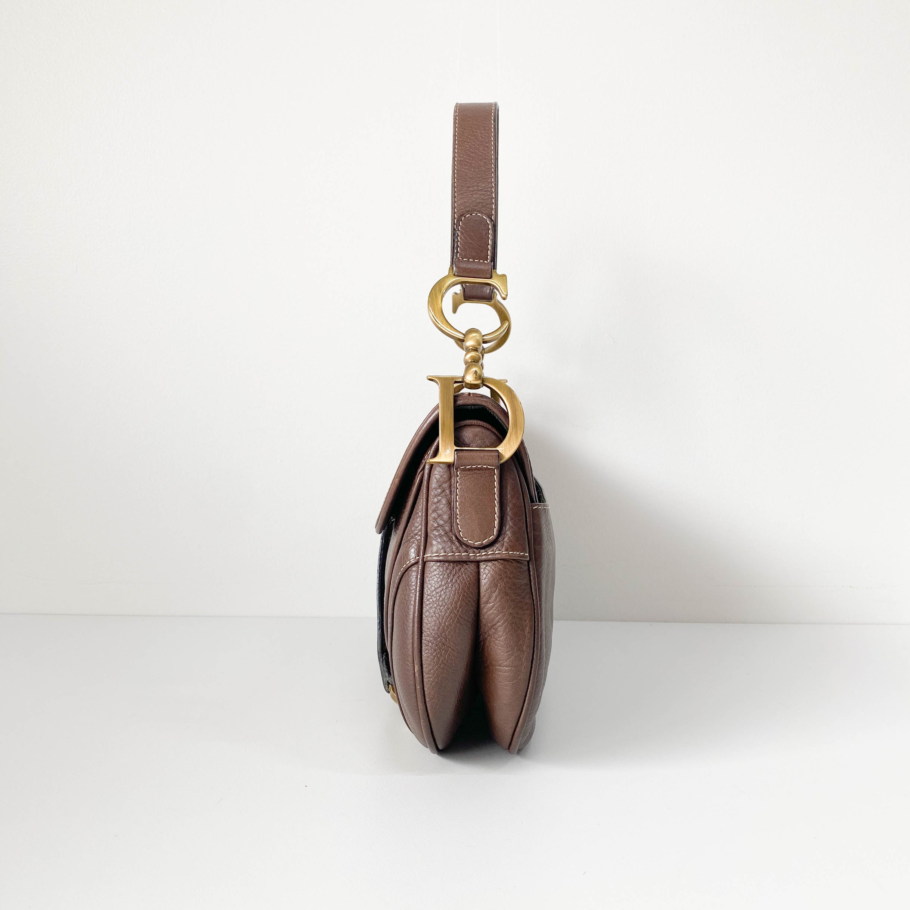 Double Saddle Brown Bag