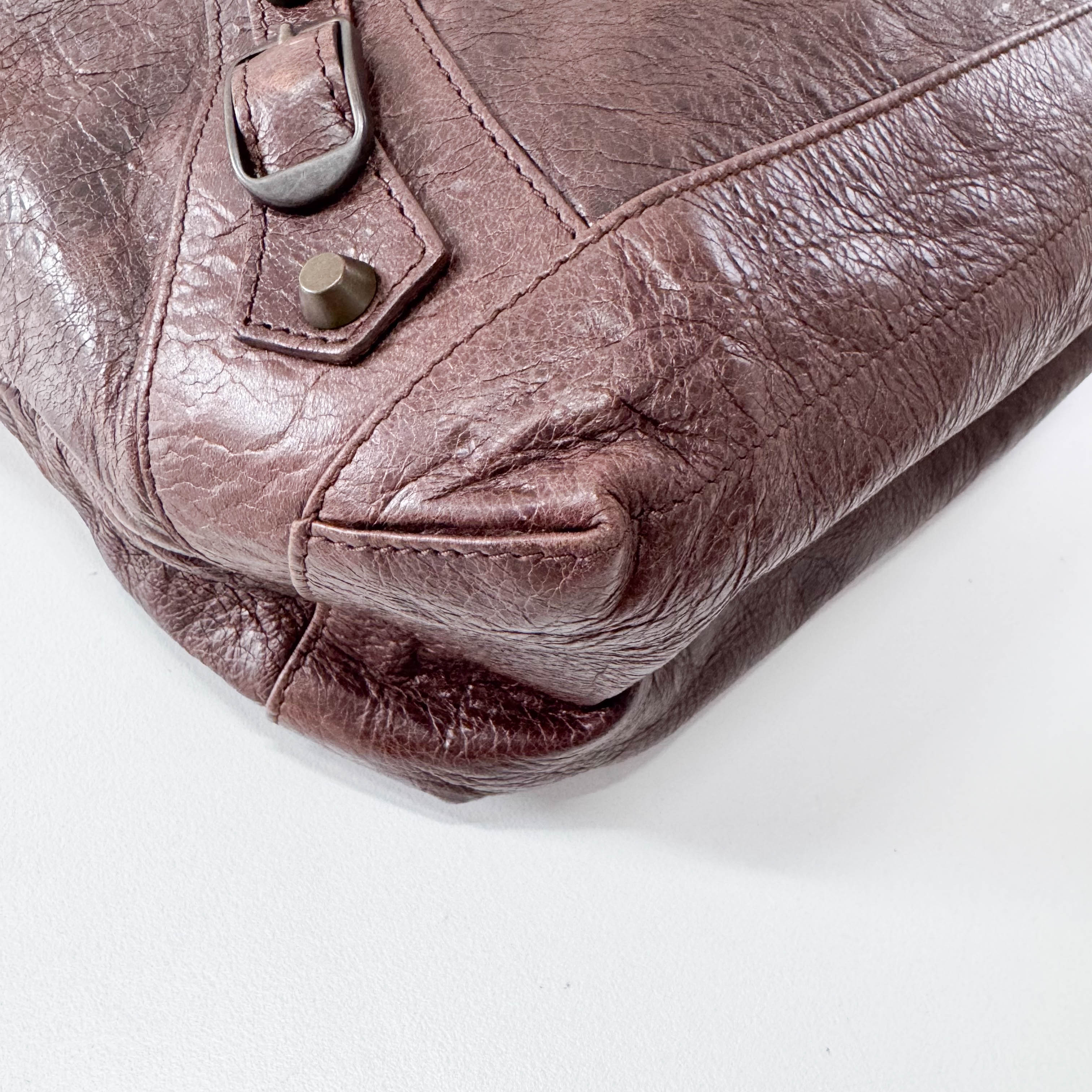 The Day Brown Leather Tote Shoulder Bag