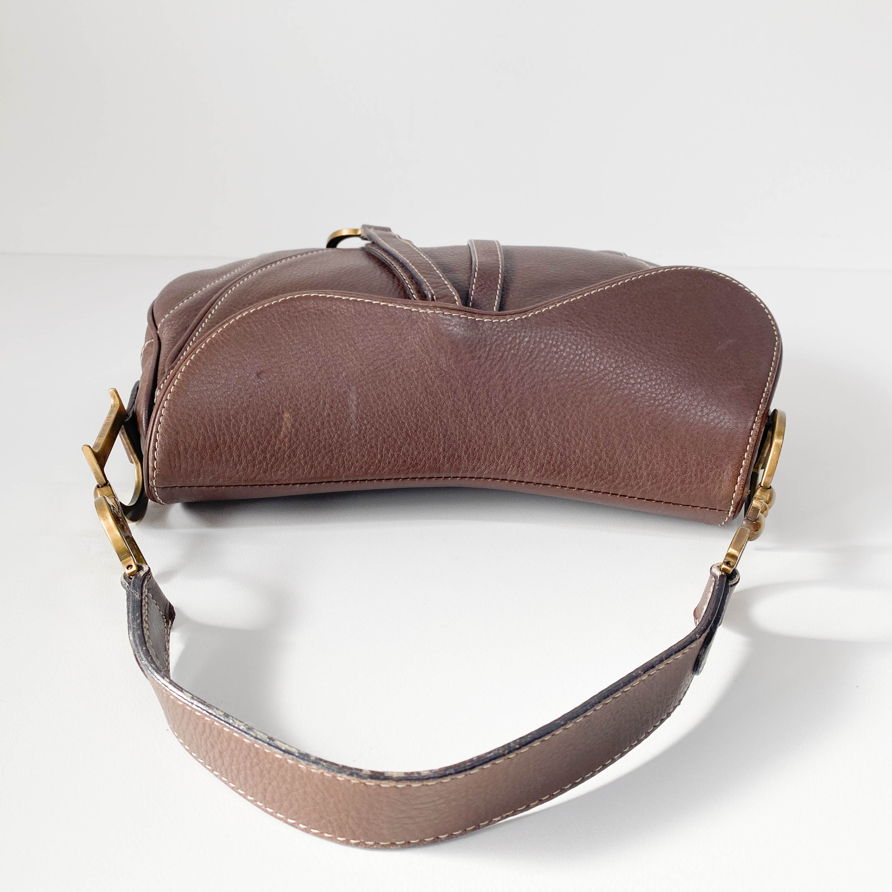 Double Saddle Brown Bag