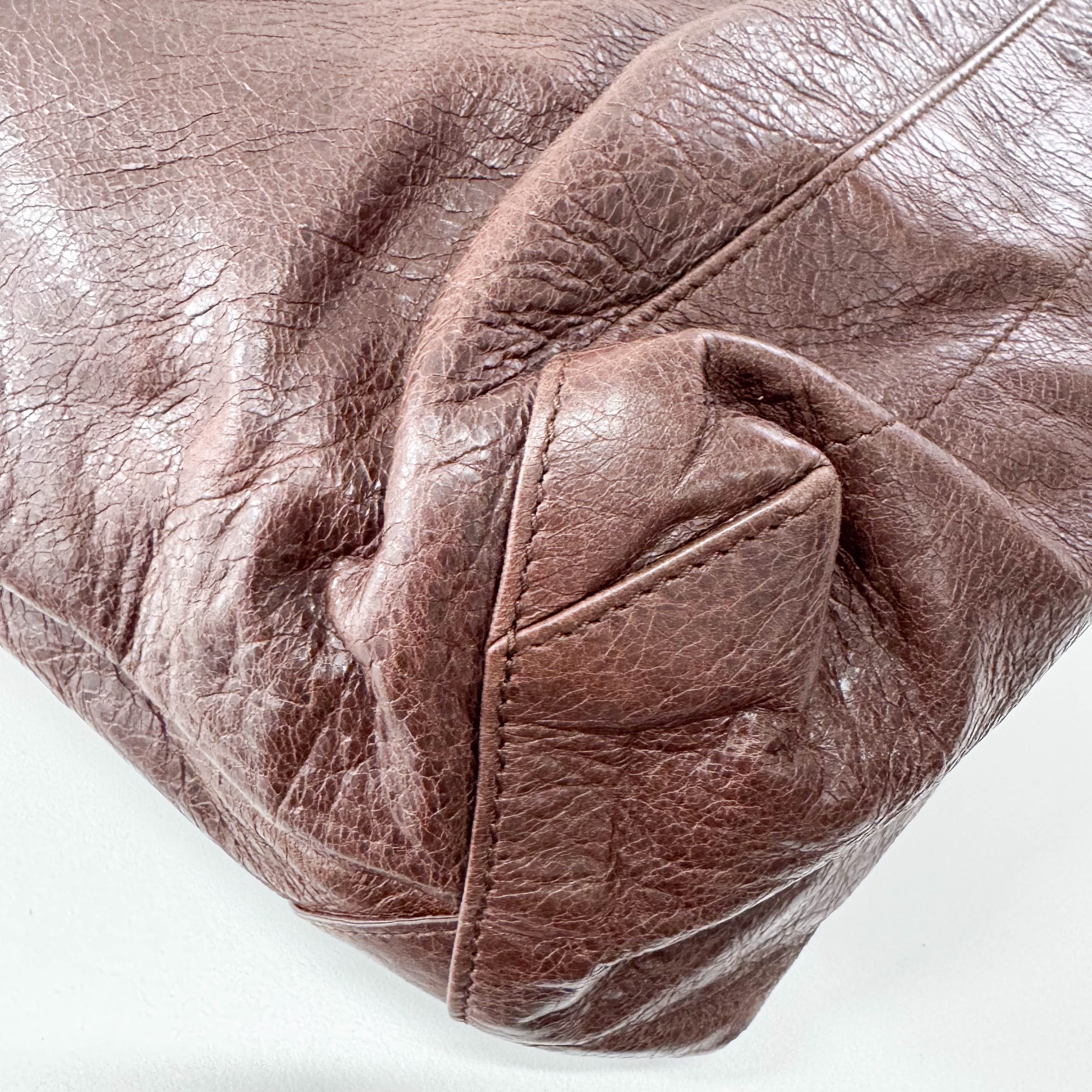 The Day Brown Leather Tote Shoulder Bag