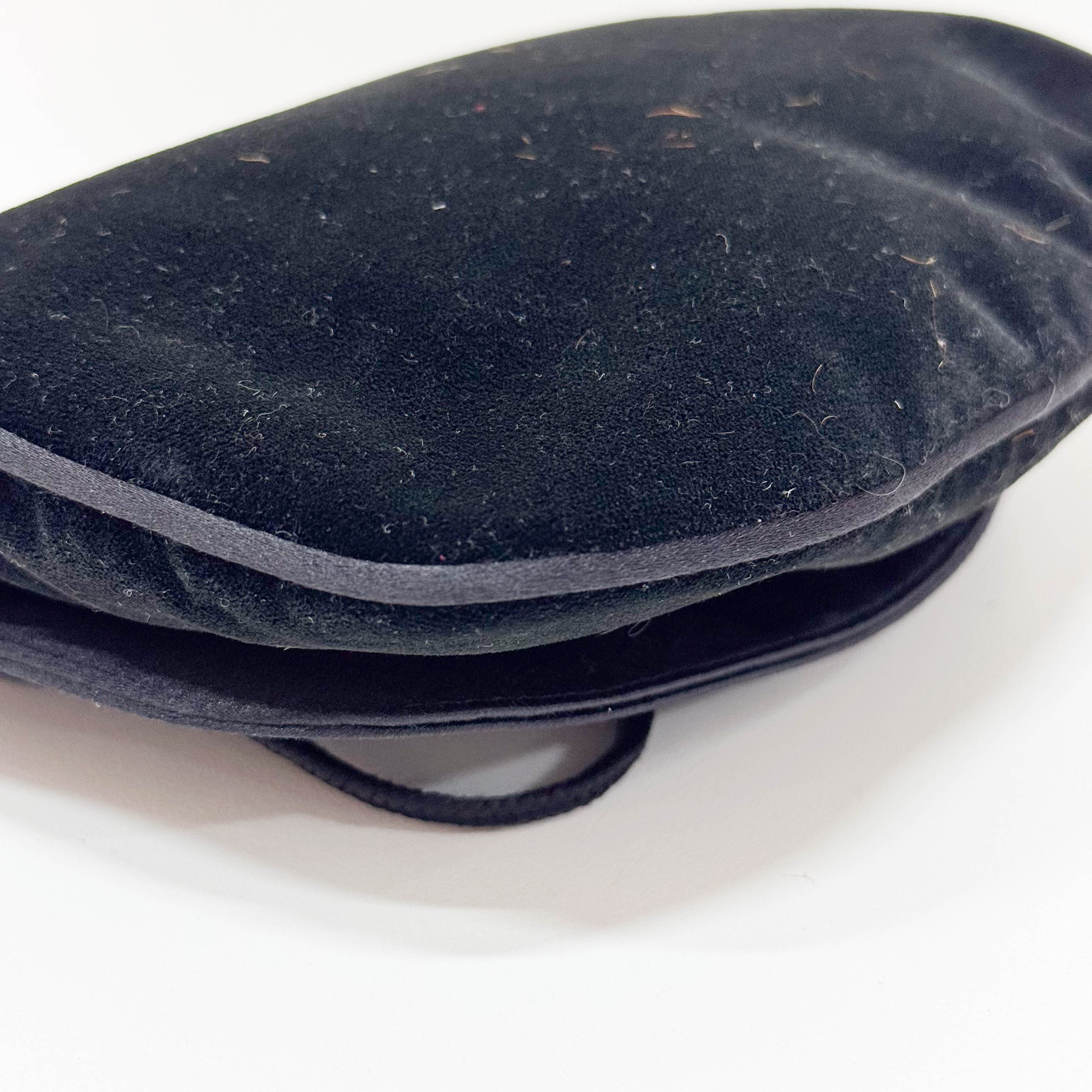 Horsebit Bijoux in Black Satin and Velvet Bag