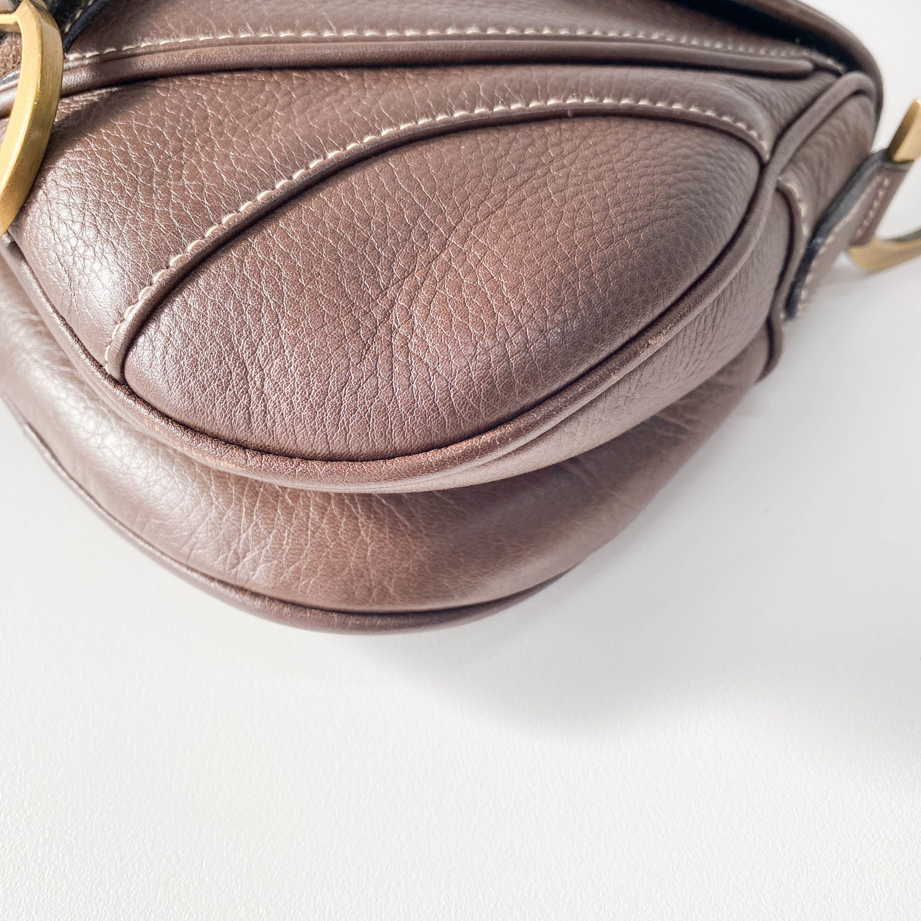 Double Saddle Brown Bag