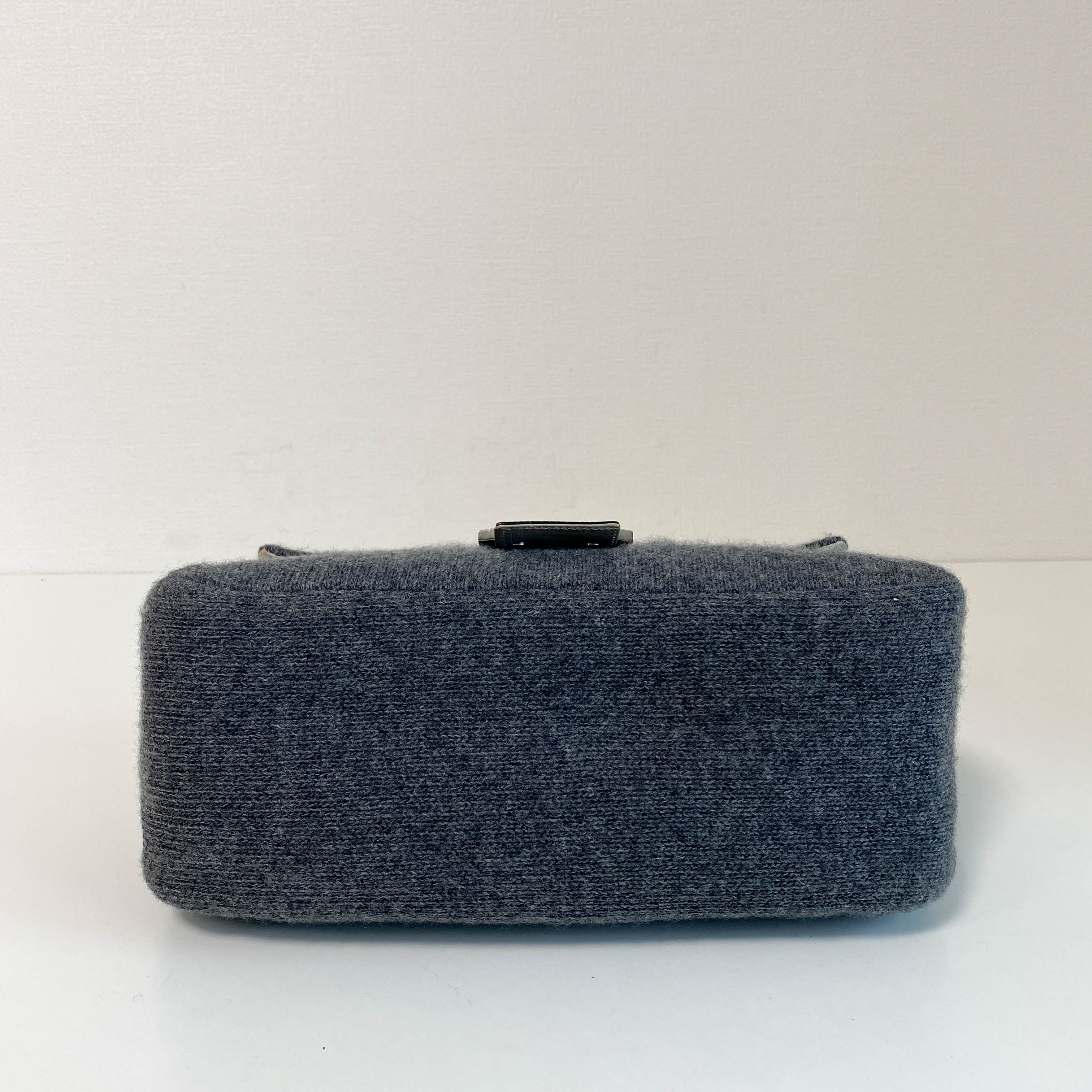 Mamma Baguette Grey Cashmere Shoulder Bag