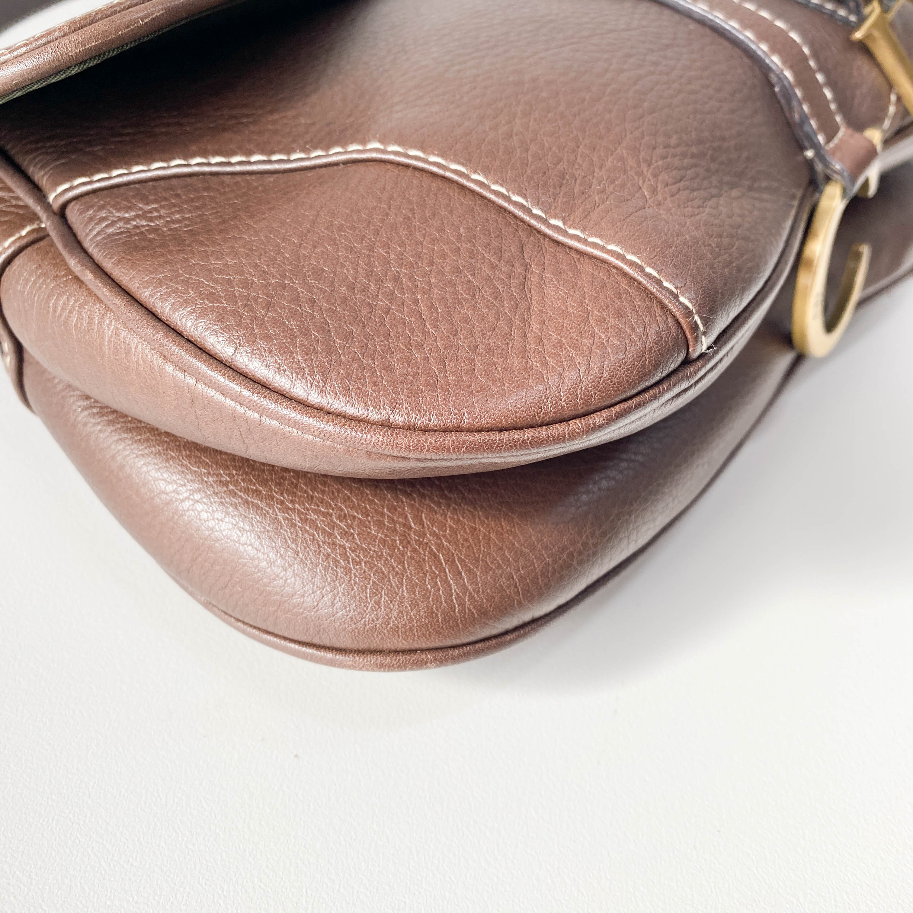 Double Saddle Brown Bag