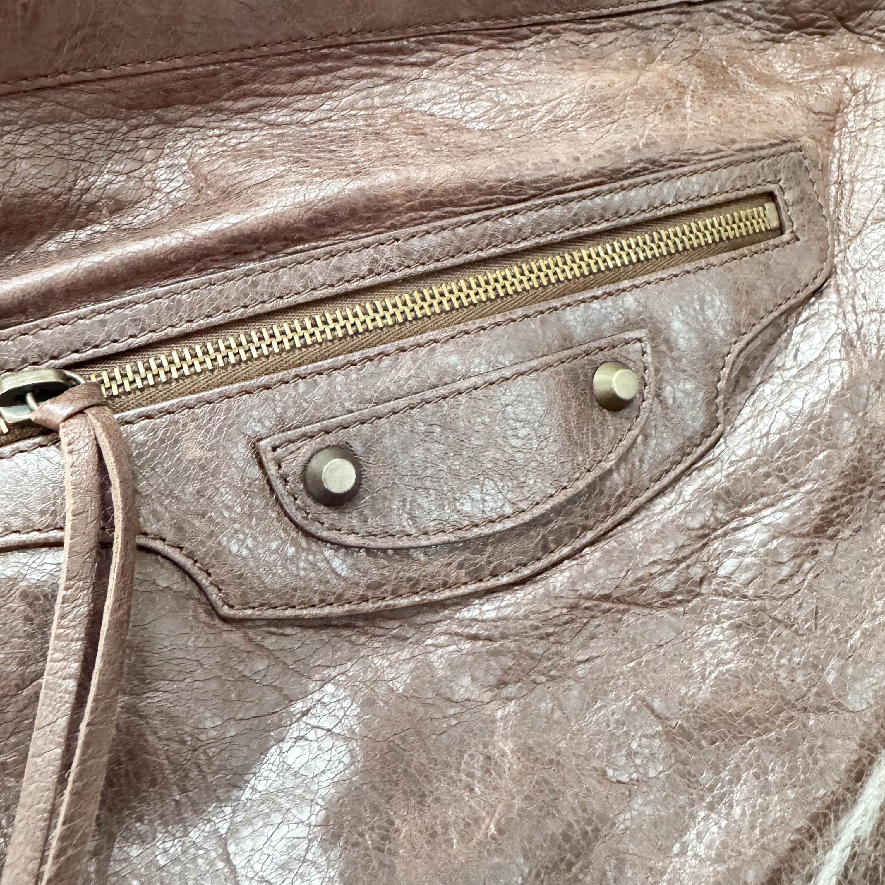 The Day Brown Leather Tote Shoulder Bag