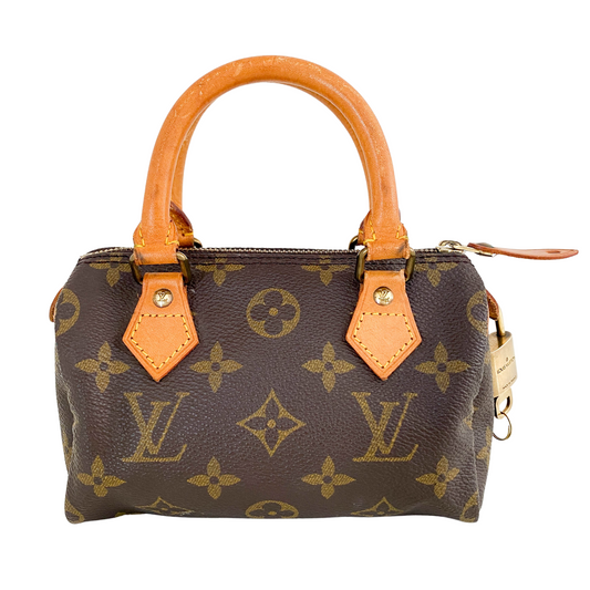 LOUIS VUITTON Nano Speedy, Leather (unspecified) in Brown, Sold by HIVE PRELOVED - Handle Bags, Mini bags,