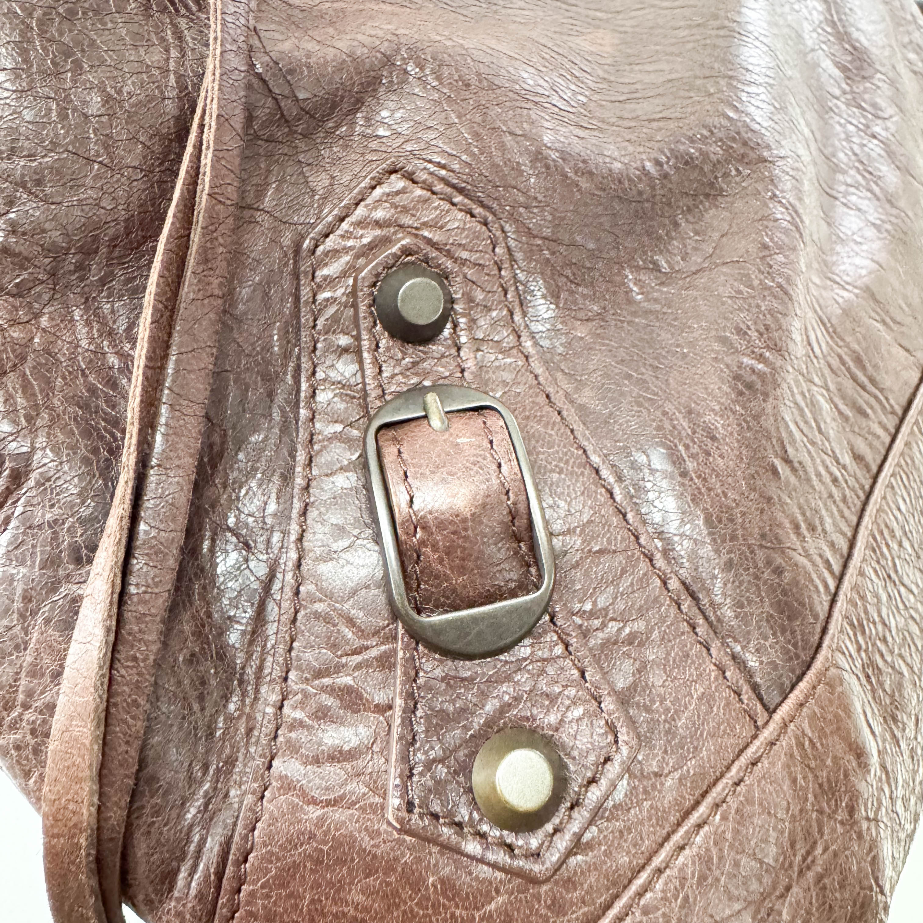 The Day Brown Leather Tote Shoulder Bag