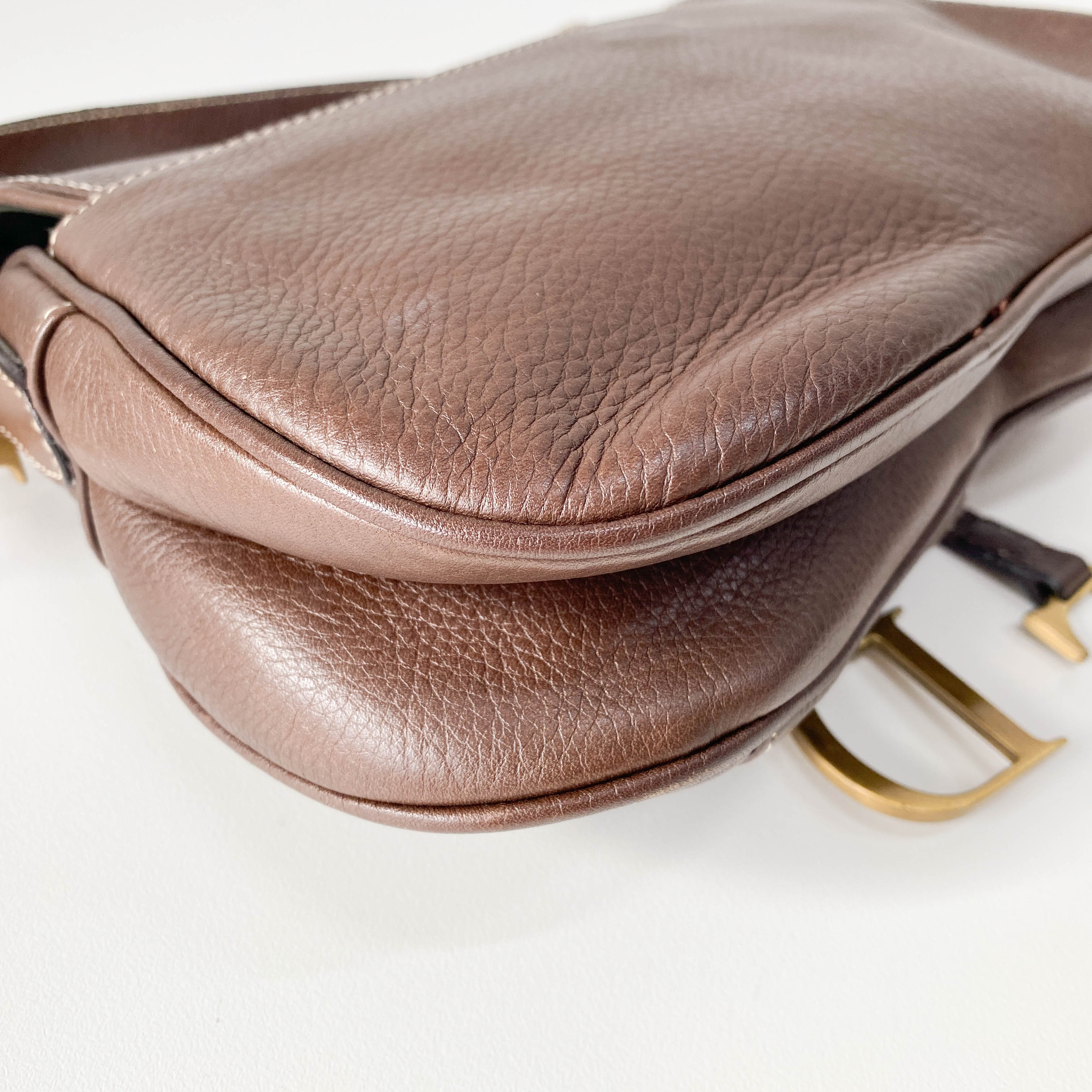 Double Saddle Brown Bag