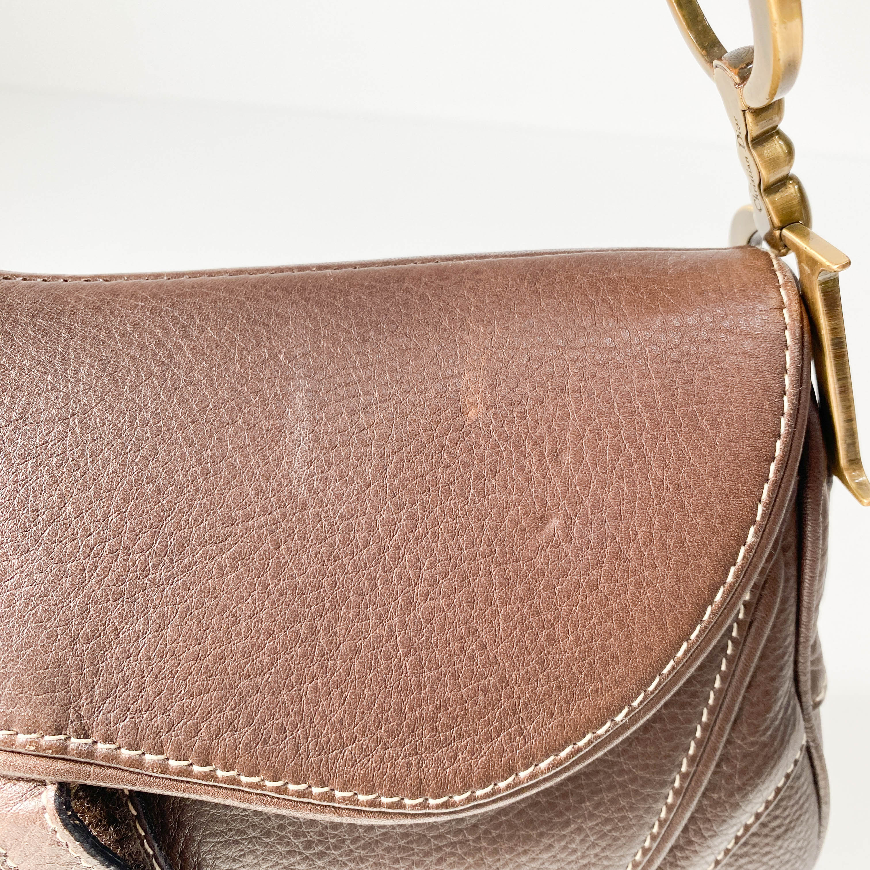 Double Saddle Brown Bag