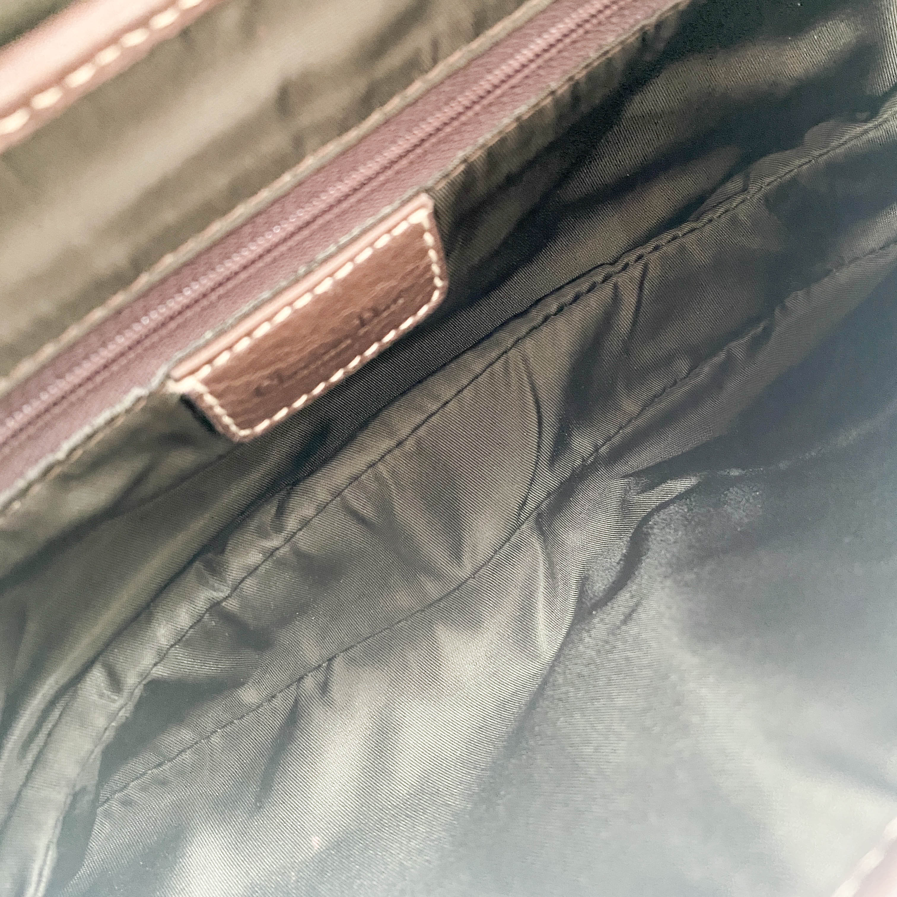 Double Saddle Brown Bag