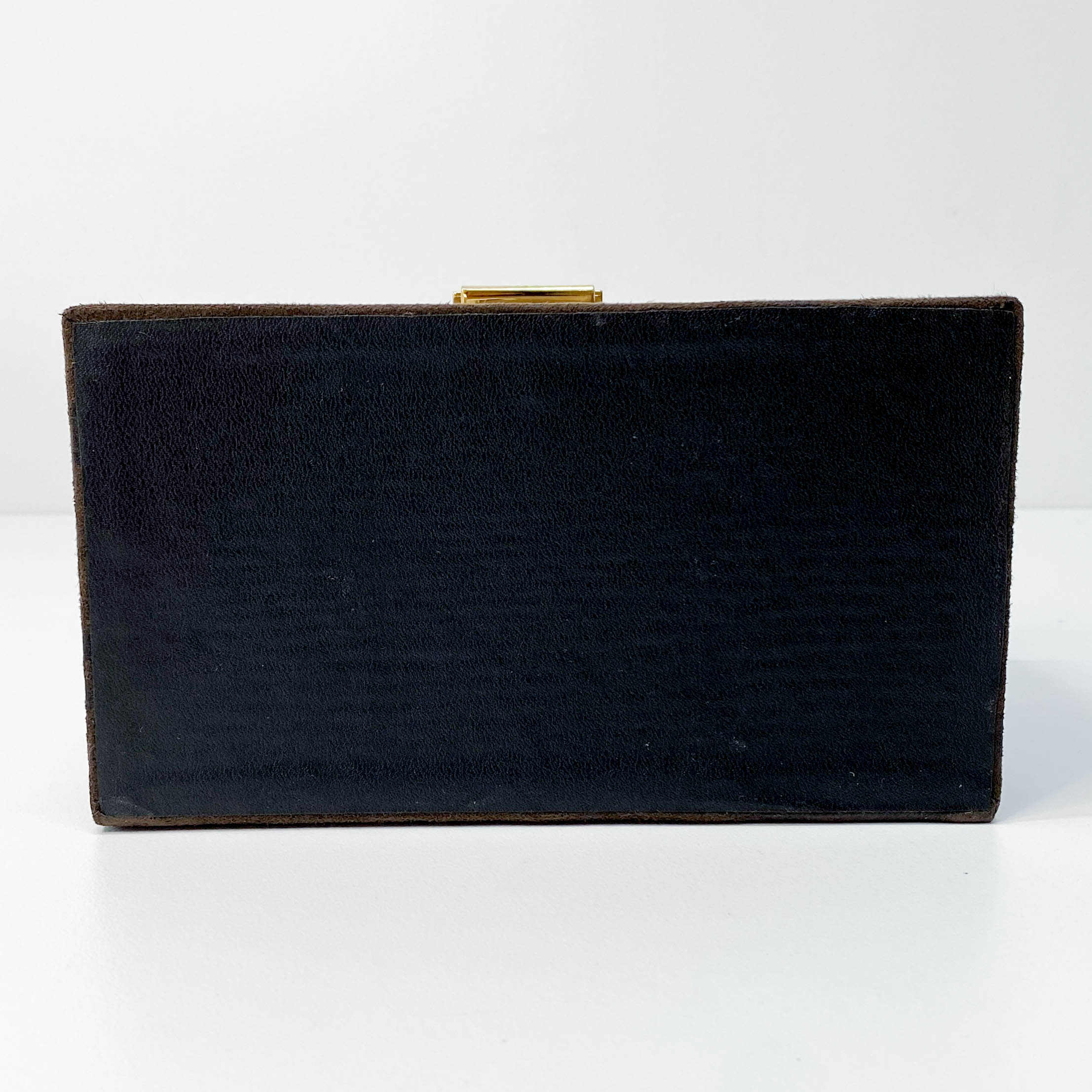 Cosmetics Box Mini Brown Suede Handbag