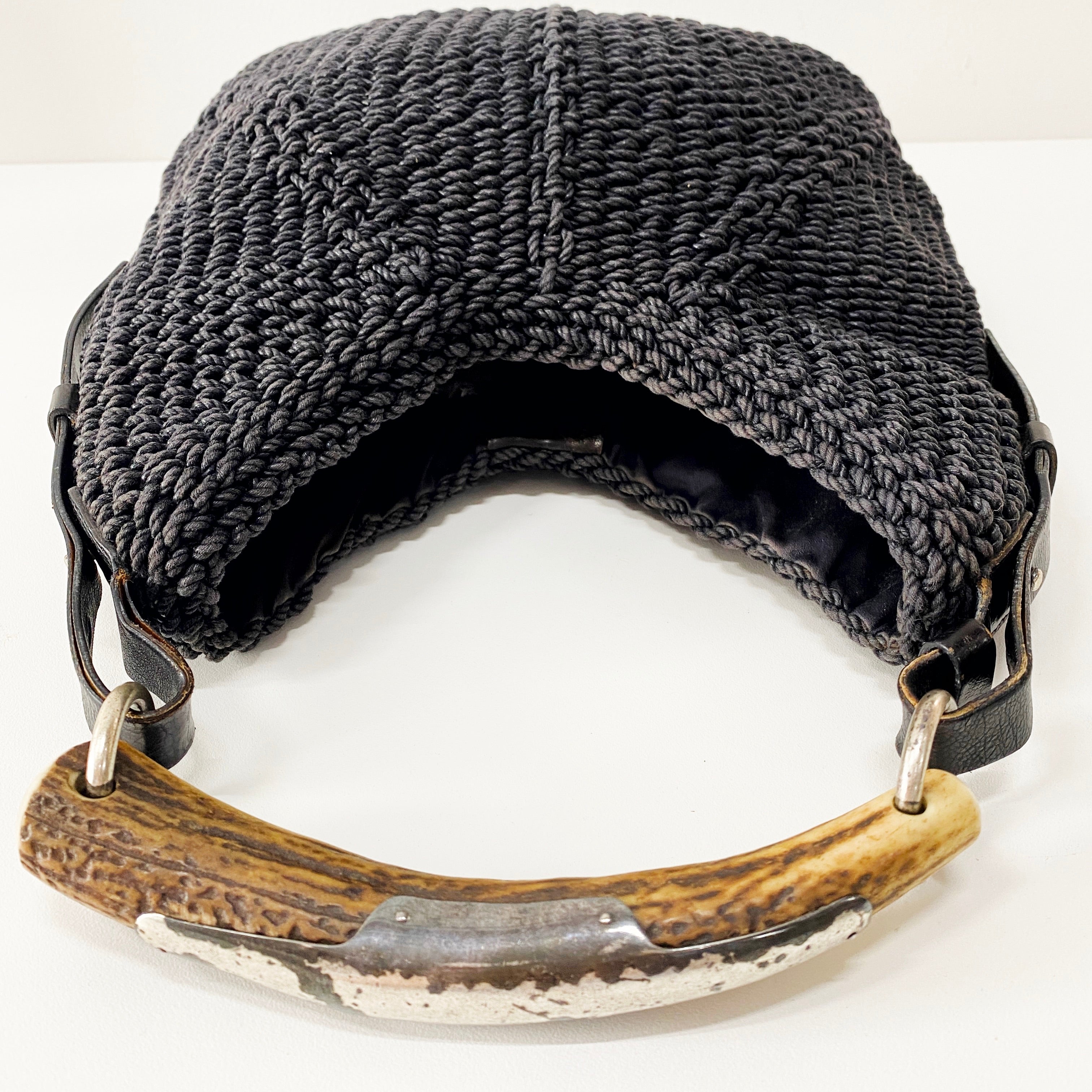 Mombasa Navy Raffia Shoulder Bag