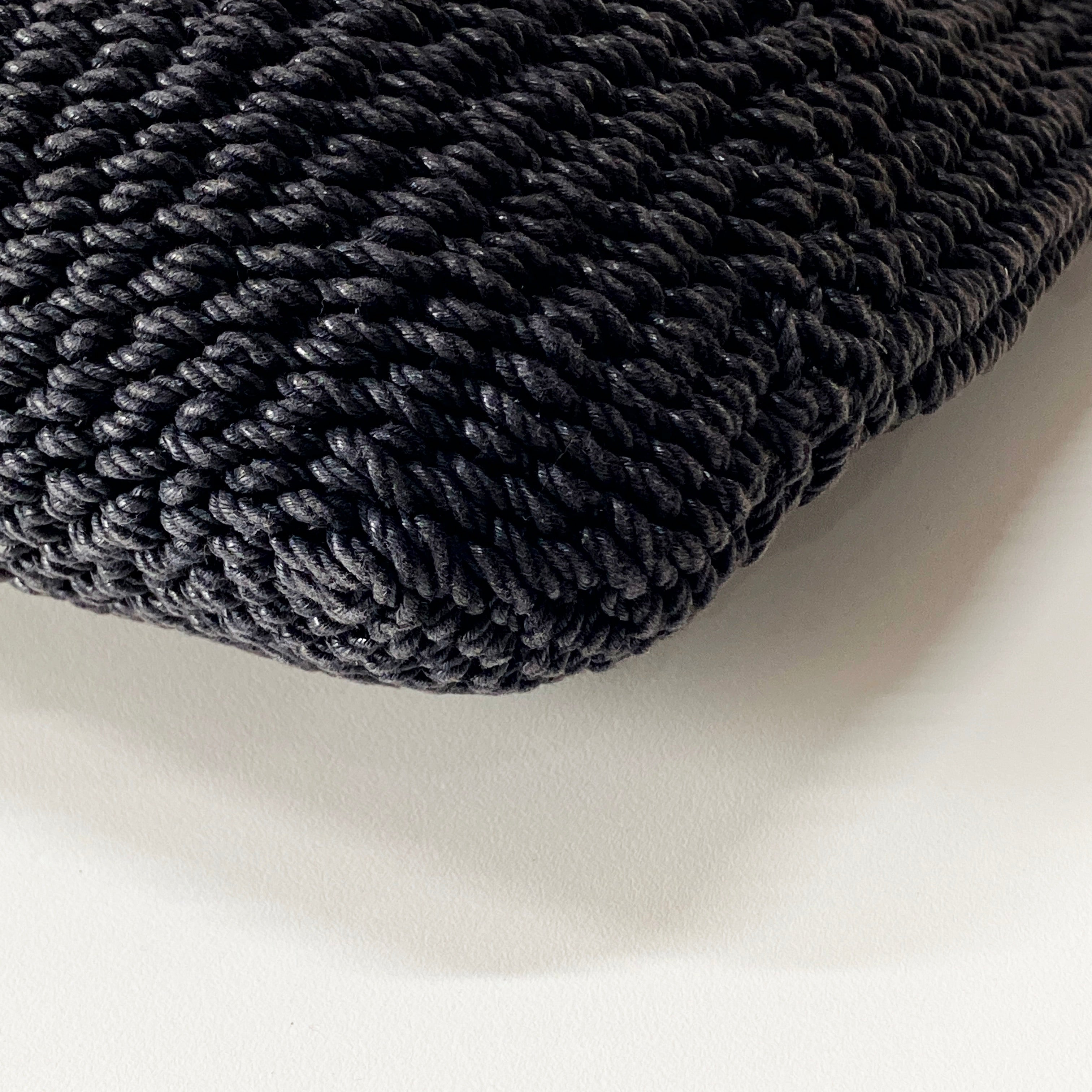 Mombasa Navy Raffia Shoulder Bag