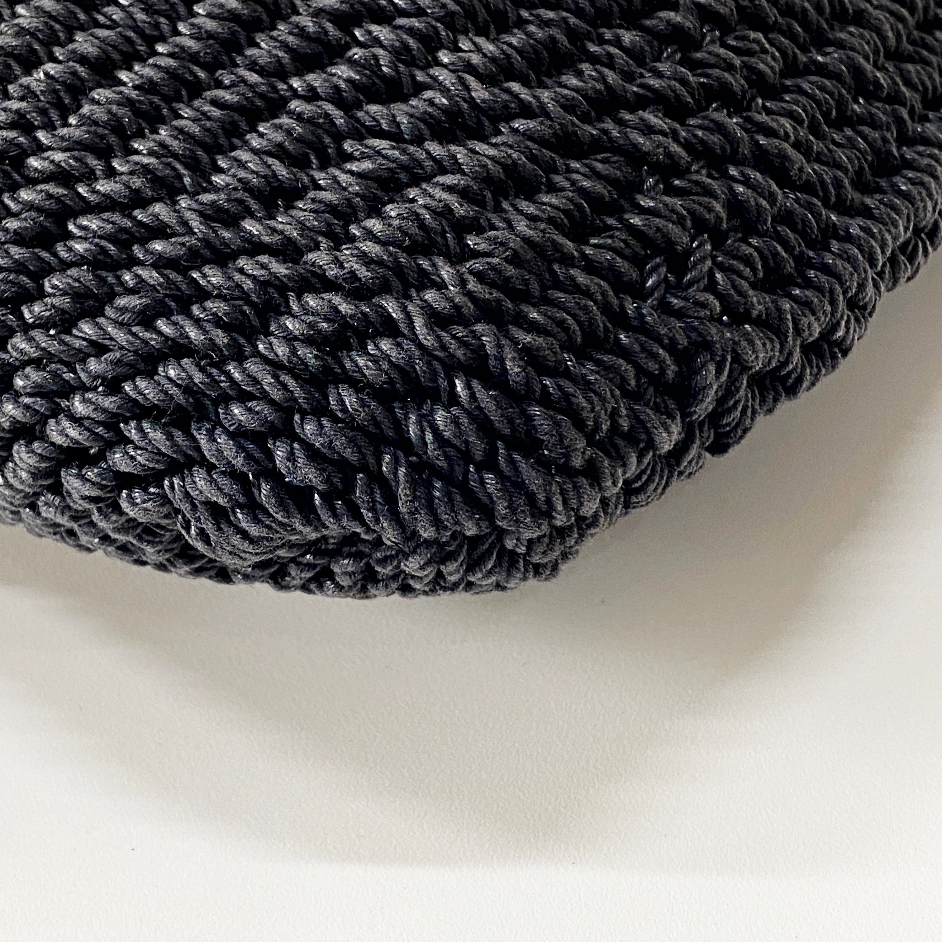 Mombasa Navy Raffia Shoulder Bag