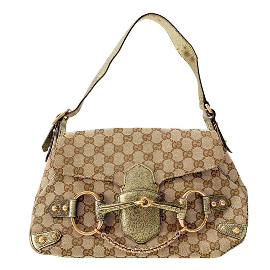 GG Canvas Brown Shoulder Bag