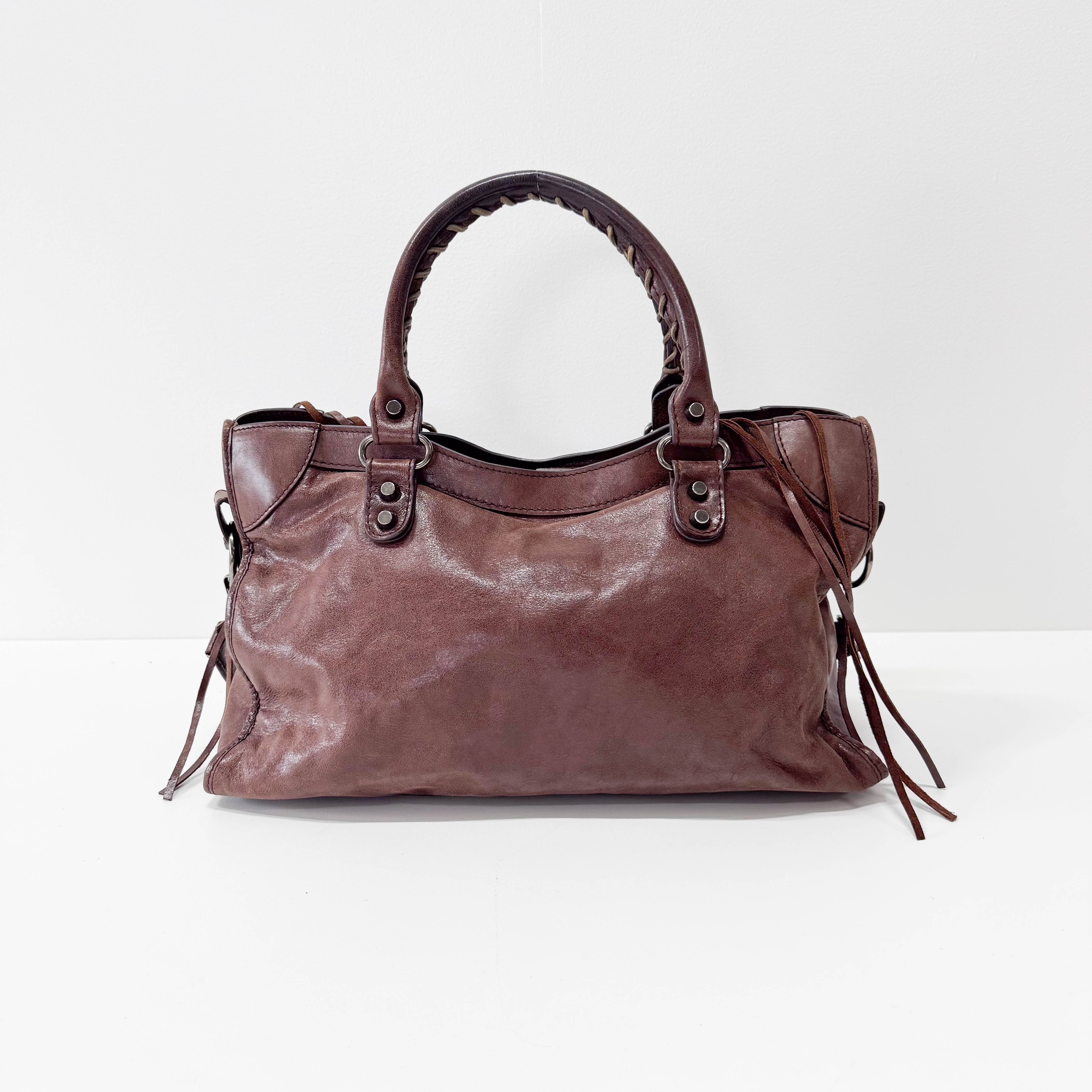 First Brown Leather Shoulder Bag